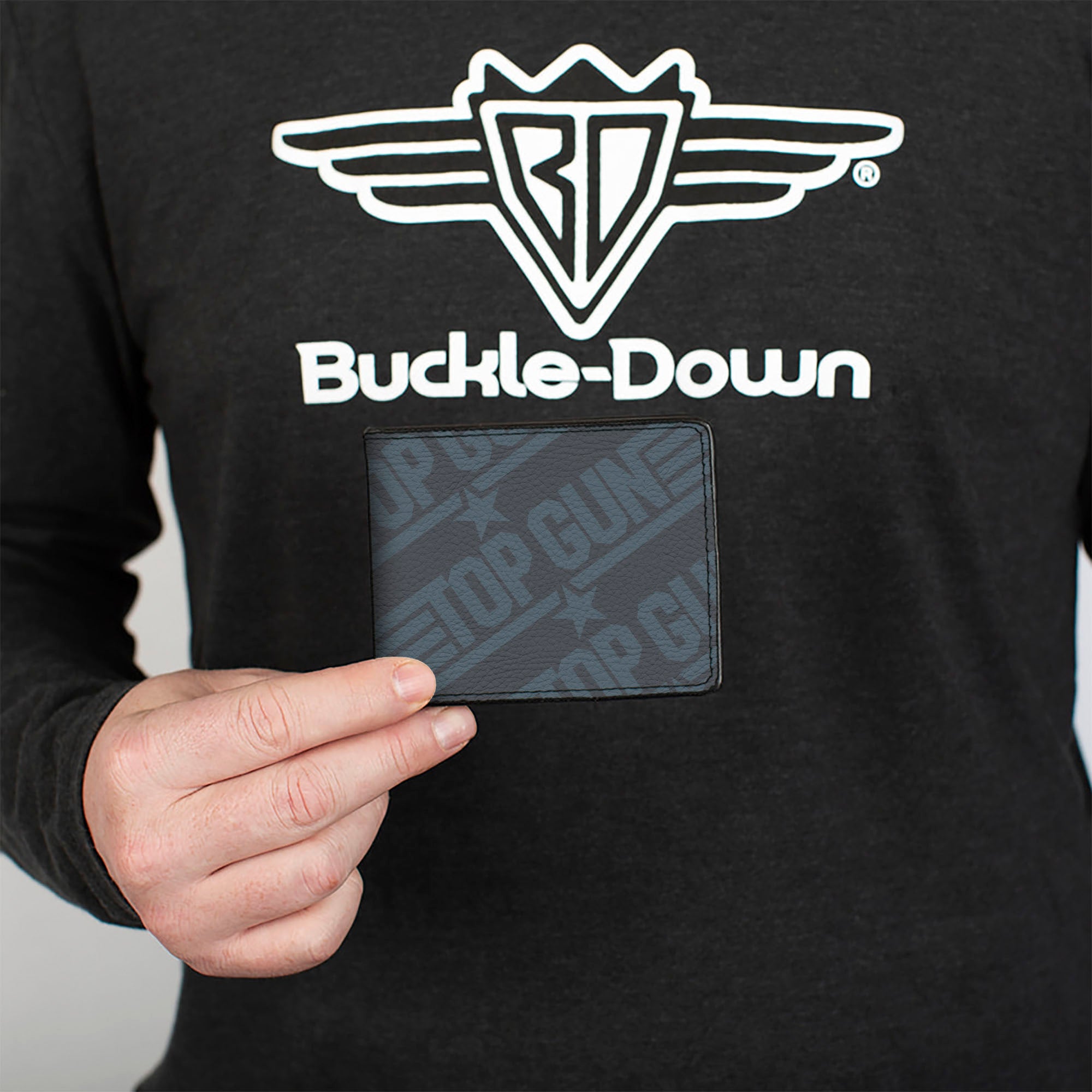Bi-Fold Wallet - TOP GUN Title Logo Black/Blue/Gray Bi-Fold Wallets Top Gun