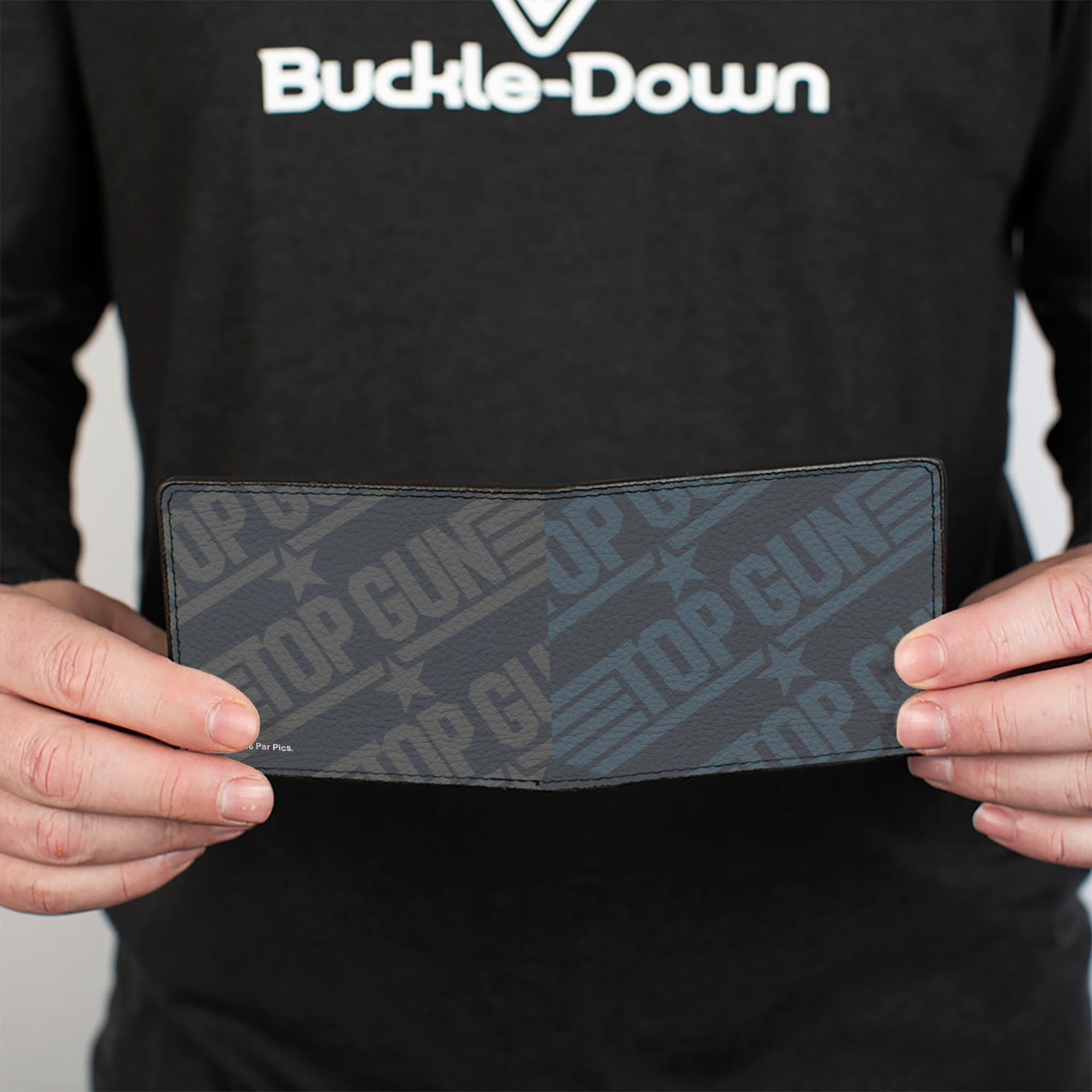 Bi-Fold Wallet - TOP GUN Title Logo Black/Blue/Gray Bi-Fold Wallets Top Gun