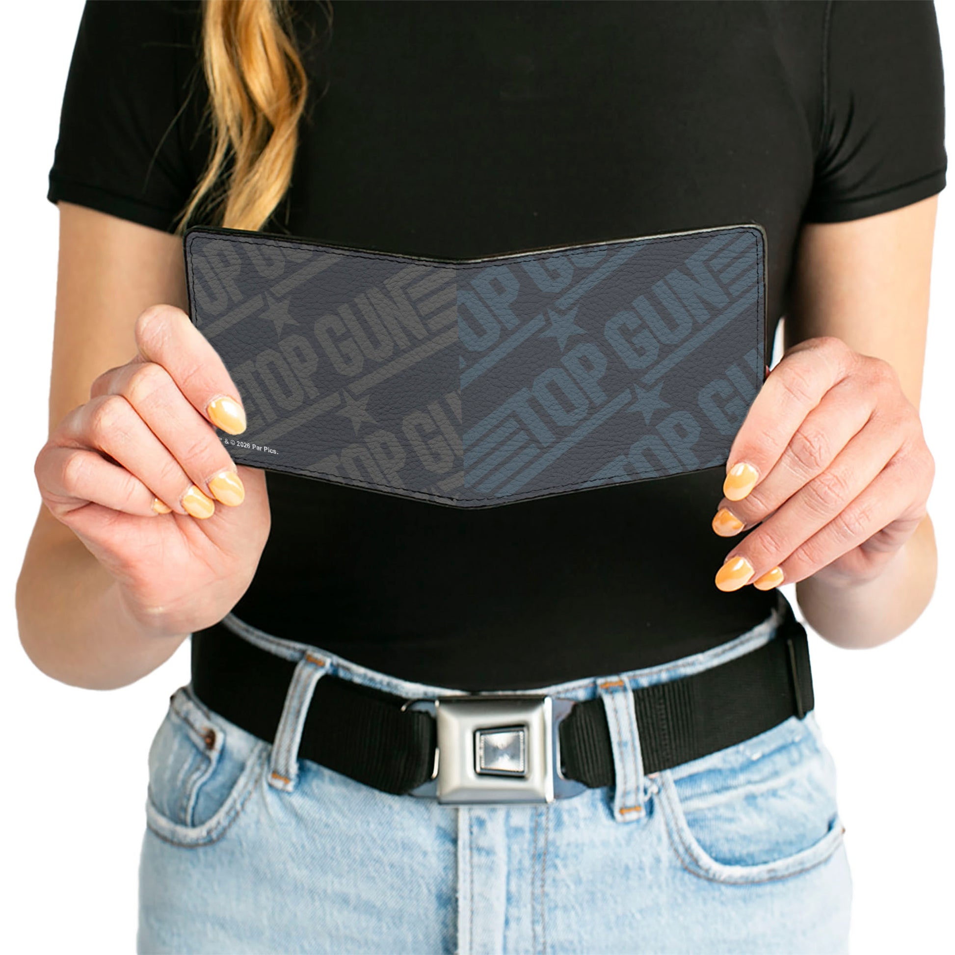 Bi-Fold Wallet - TOP GUN Title Logo Black/Blue/Gray Bi-Fold Wallets Top Gun