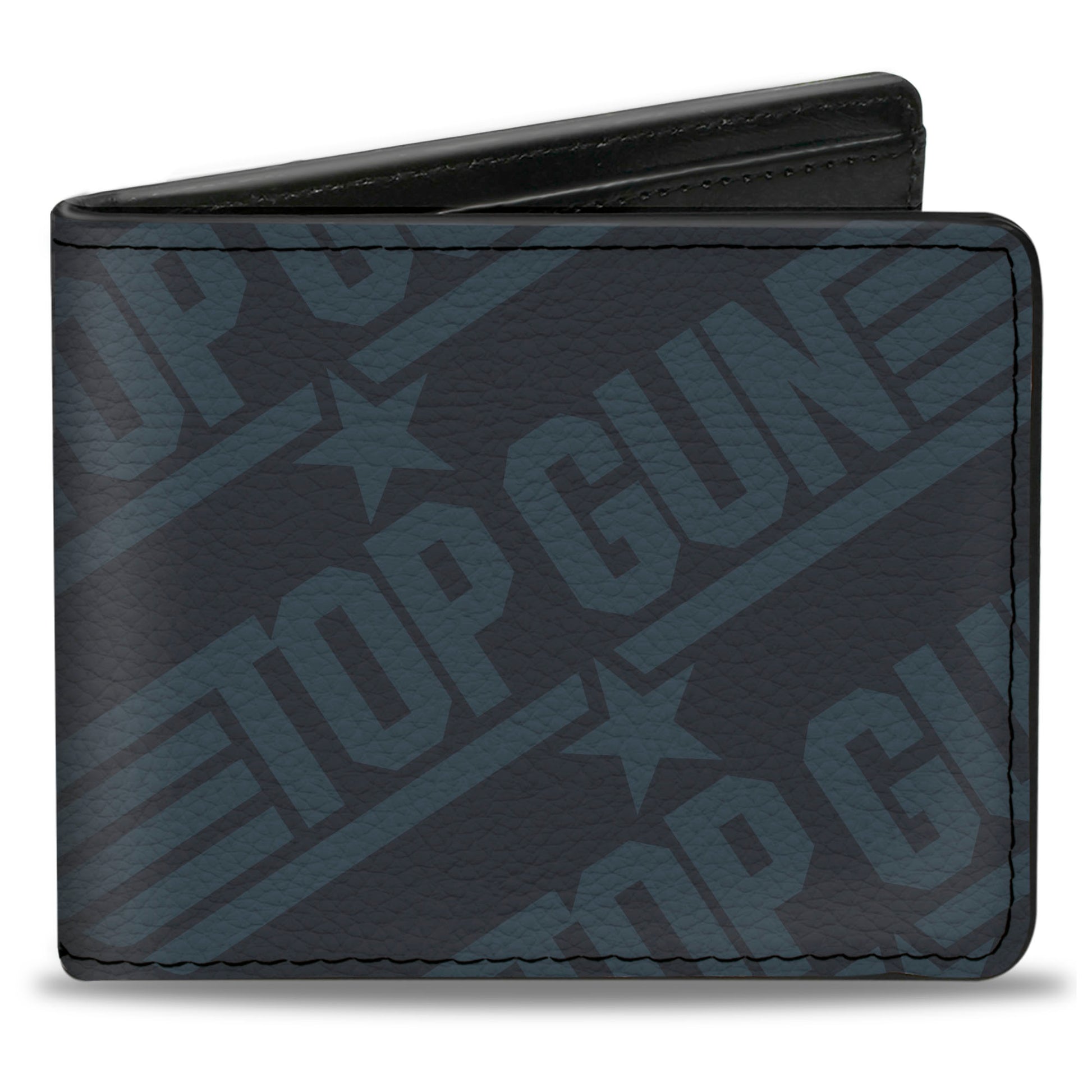 Bi-Fold Wallet - TOP GUN Title Logo Black/Blue/Gray Bi-Fold Wallets Top Gun