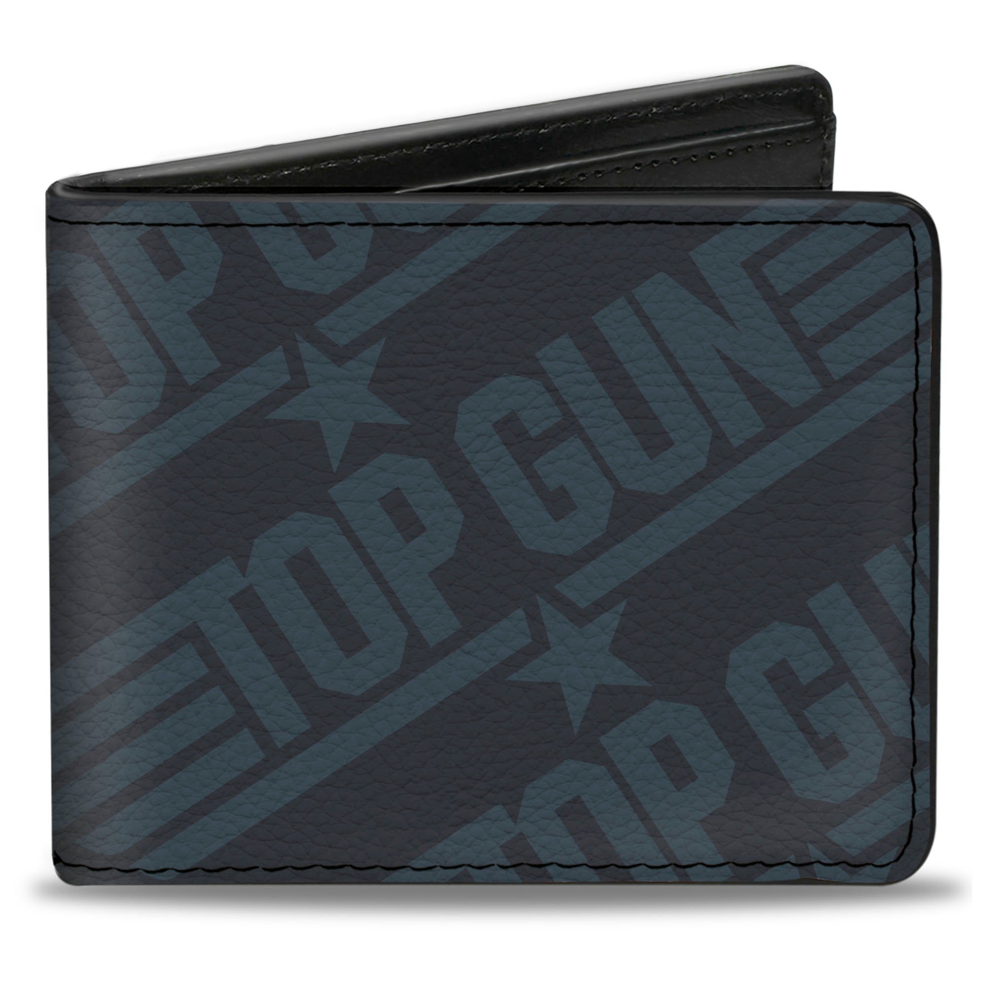 Bi-Fold Wallet - TOP GUN Title Logo Black/Blue/Gray Bi-Fold Wallets Top Gun