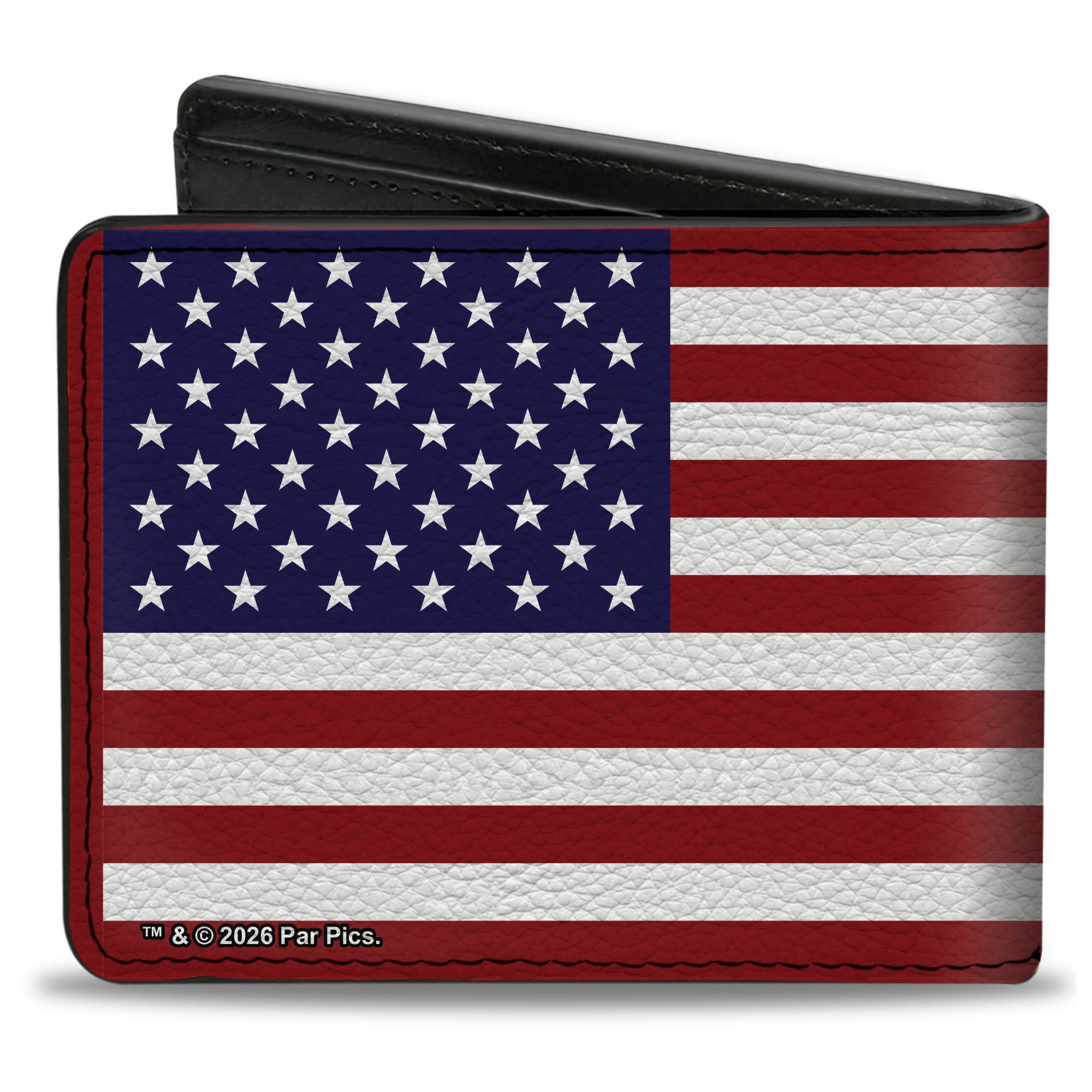 Bi-Fold Wallet - Top Gun United States USA Flag and Logo Red/White/Blue Bi-Fold Wallets Top Gun