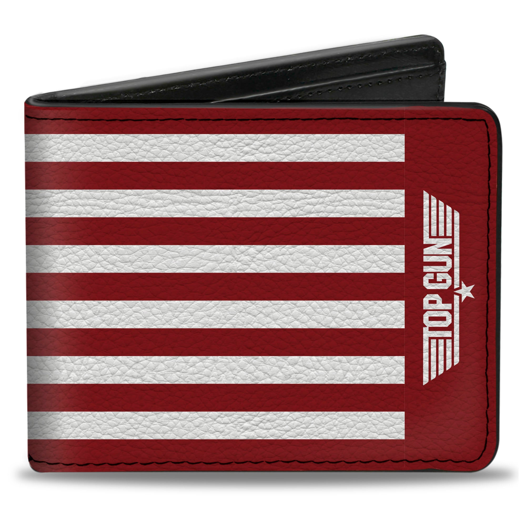 Bi-Fold Wallet - Top Gun United States USA Flag and Logo Red/White/Blue Bi-Fold Wallets Top Gun