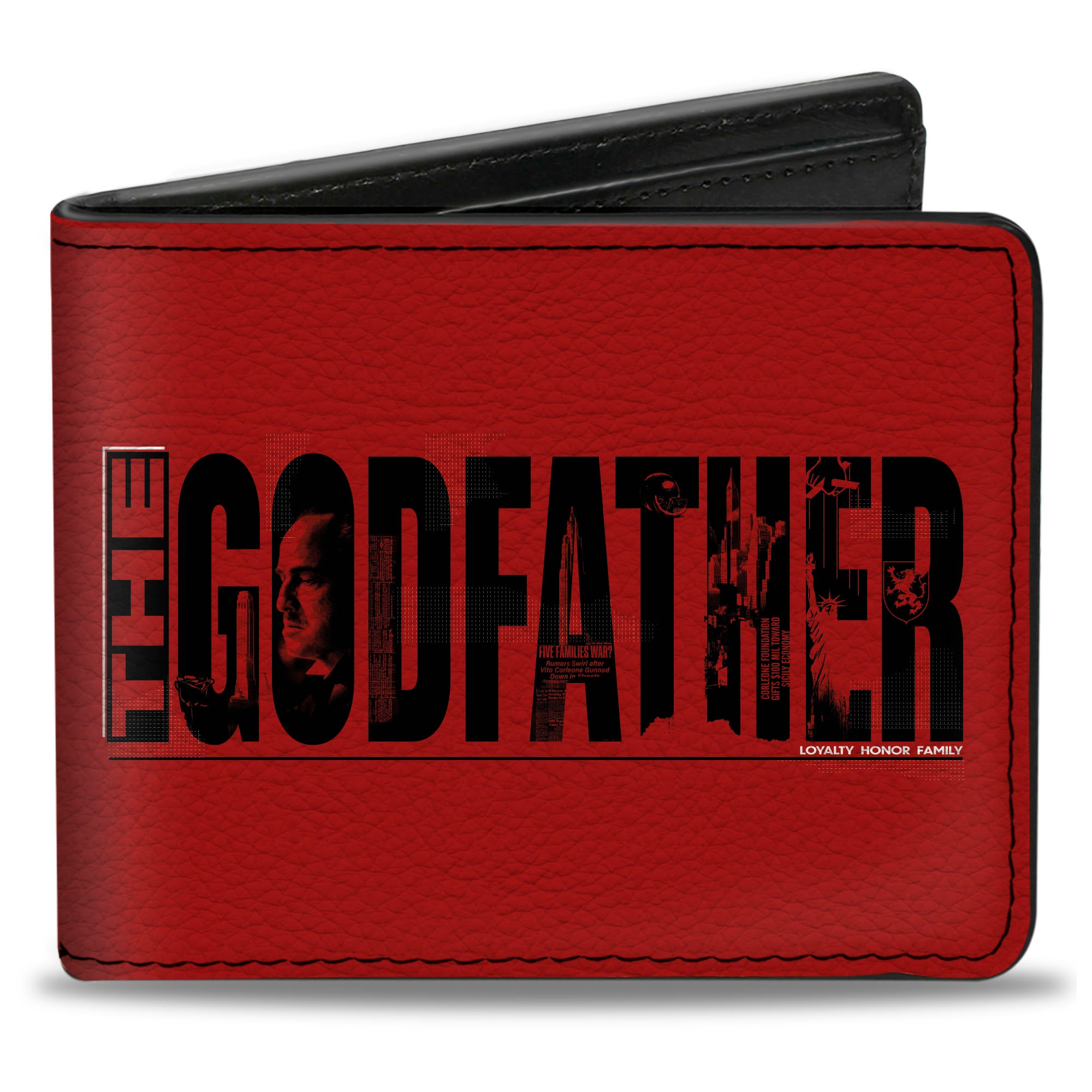 Bi-Fold Wallet - THE GODFATHER LOYALTY HONOR FAMILY Red/Black/White Bi-Fold Wallets The Godfather