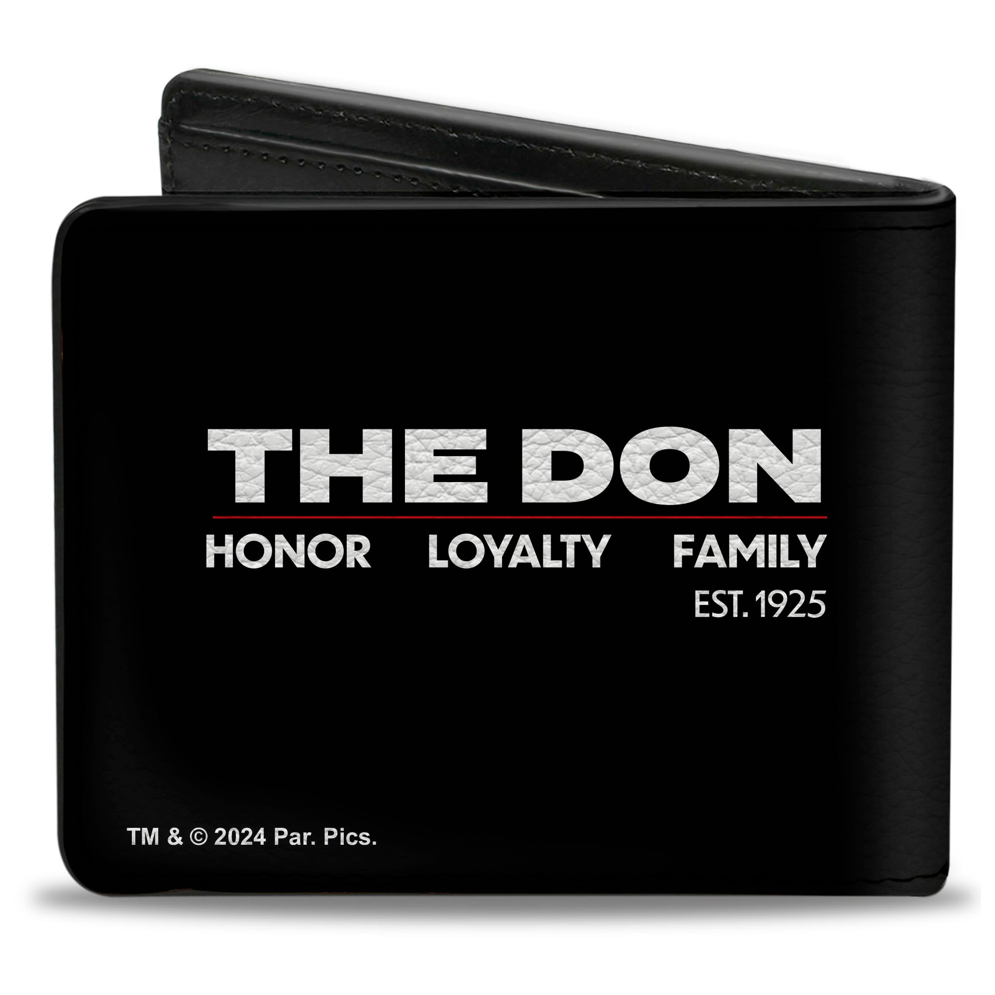 Bi-Fold Wallet - The Godfather Vito Corleone THE DON LOYALTY HONOR FAMILY Black/White/Red Bi-Fold Wallets The Godfather
