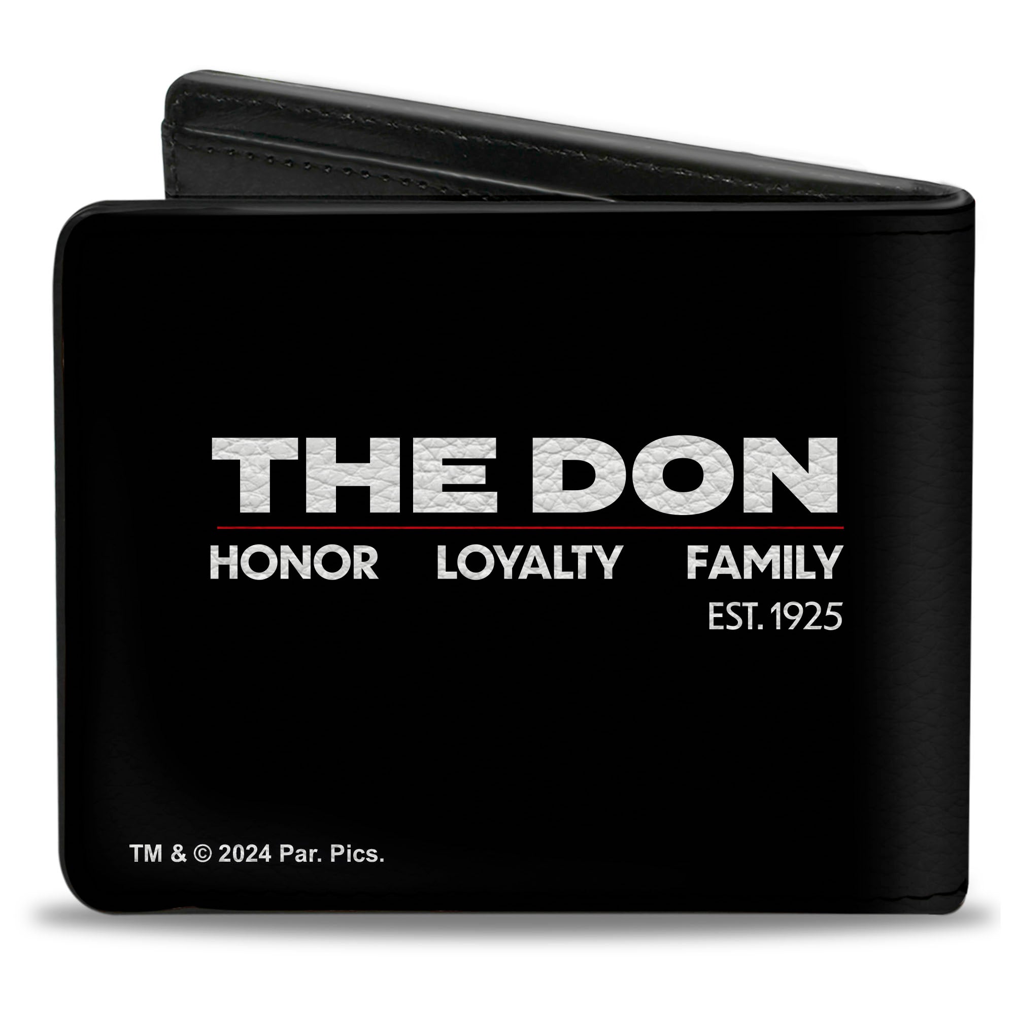 Bi-Fold Wallet - The Godfather Vito Corleone THE DON LOYALTY HONOR FAMILY Black/White/Red Bi-Fold Wallets The Godfather