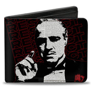 Bi-Fold Wallet - The Godfather Vito Corleone THE DON LOYALTY HONOR FAMILY Black/White/Red Bi-Fold Wallets The Godfather