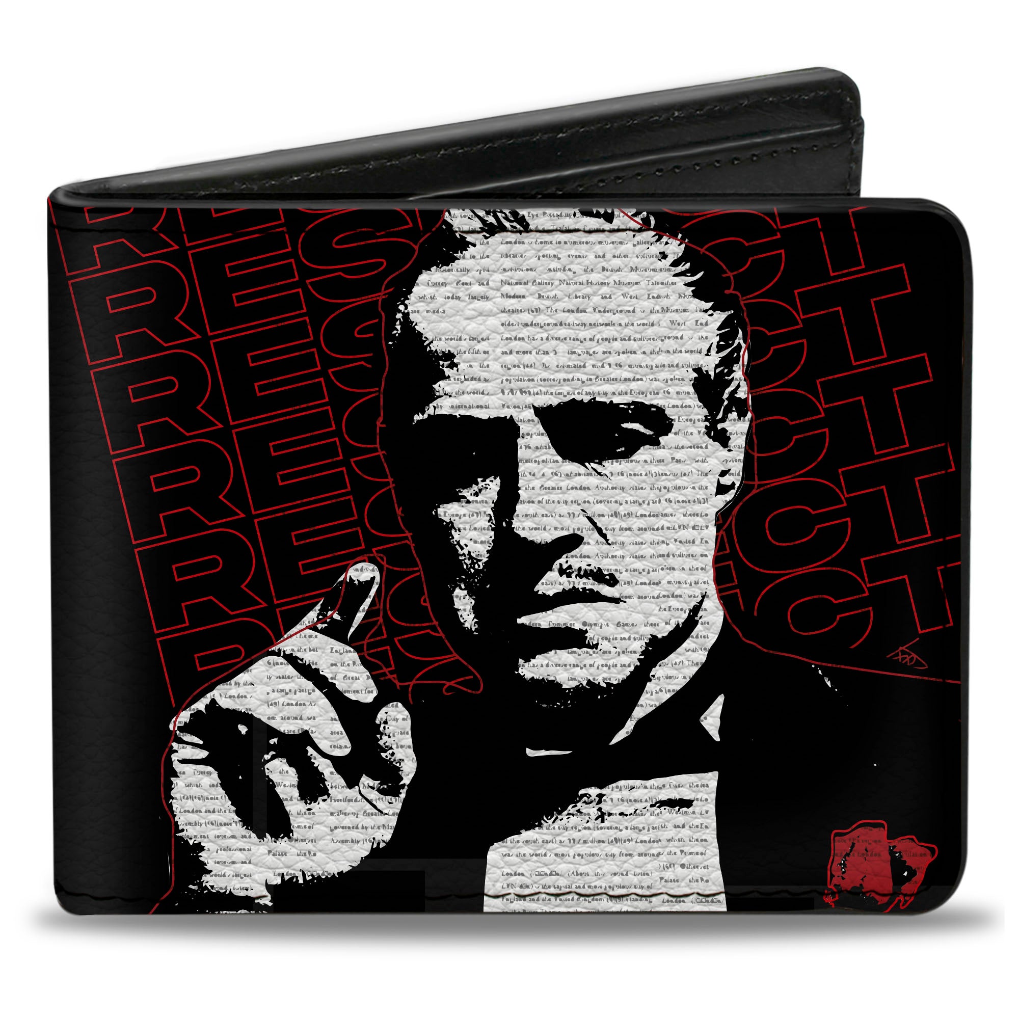 Bi-Fold Wallet - The Godfather Vito Corleone THE DON LOYALTY HONOR FAMILY Black/White/Red Bi-Fold Wallets The Godfather