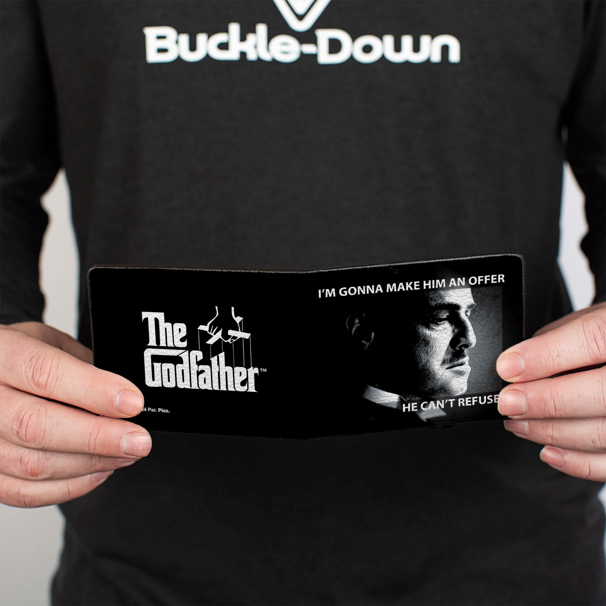 Bi-Fold Wallet - The Godfather Vito Corleone I'M GONNA MAKE HIM AN OFFER Pose Black/White Bi-Fold Wallets The Godfather