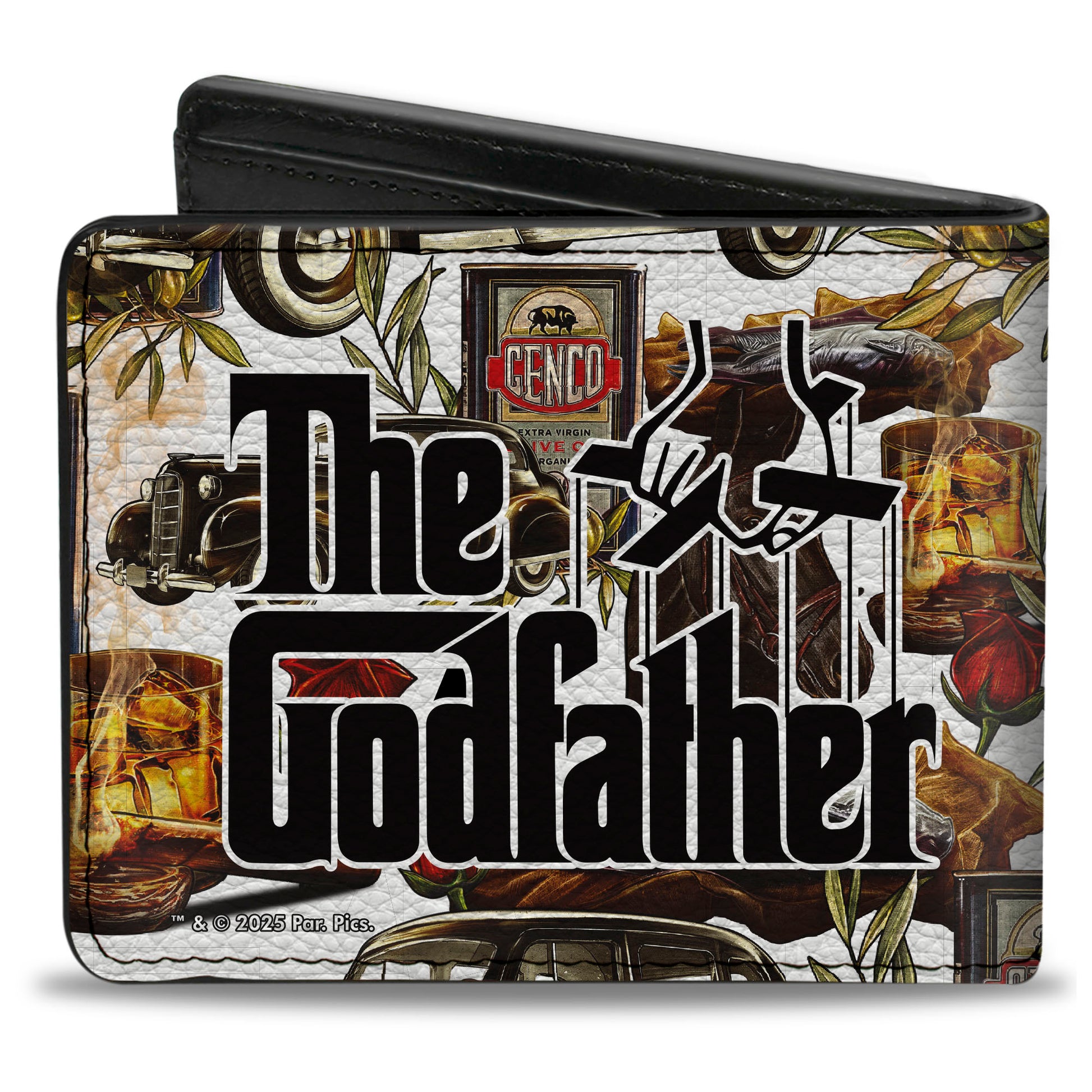 Bi-Fold Wallet - THE GODFATHER Icons Collage and Title Logo White Bi-Fold Wallets The Godfather