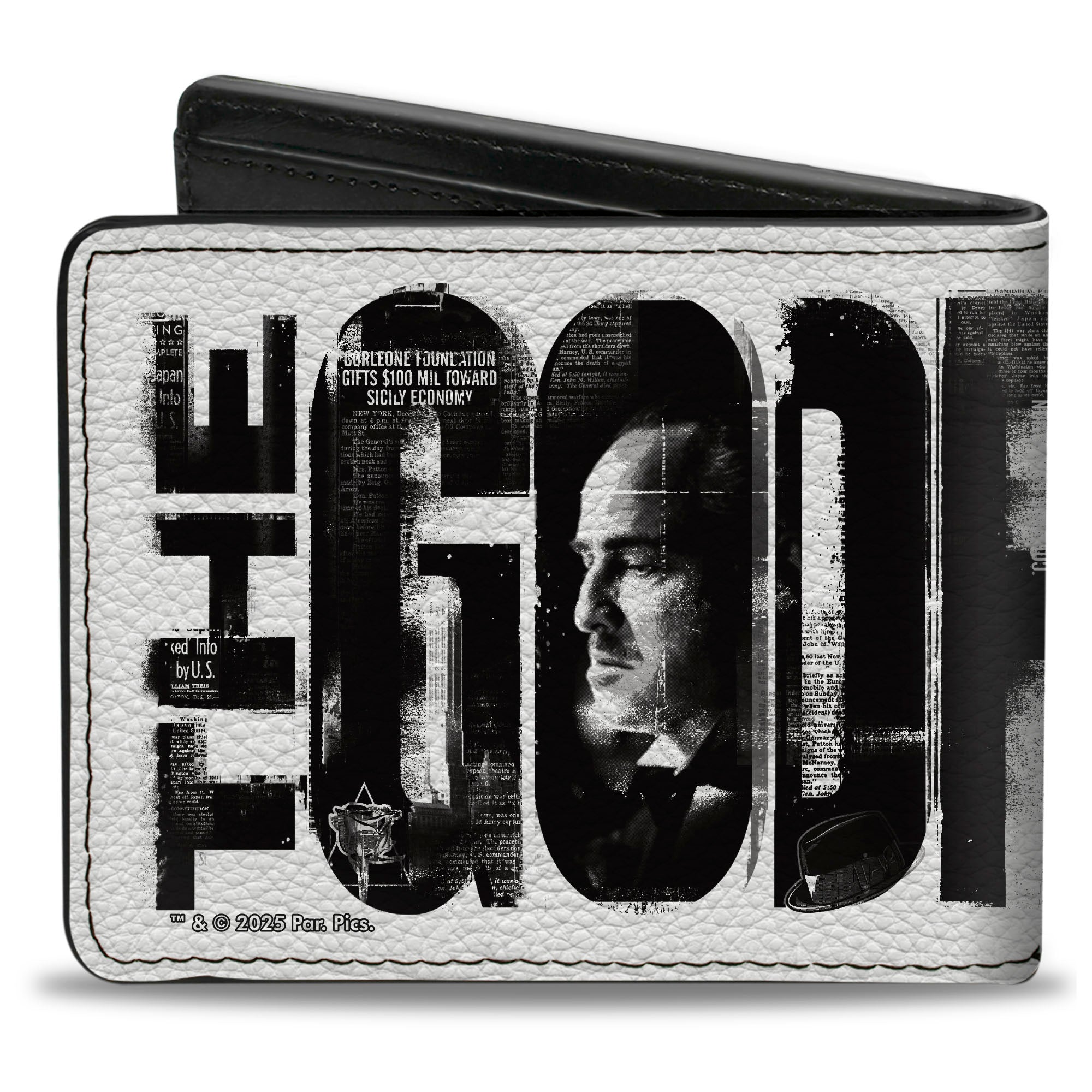 Bi-Fold Wallet - THE GODFATHER Bold Text Icons Fill White/Black Bi-Fold Wallets The Godfather