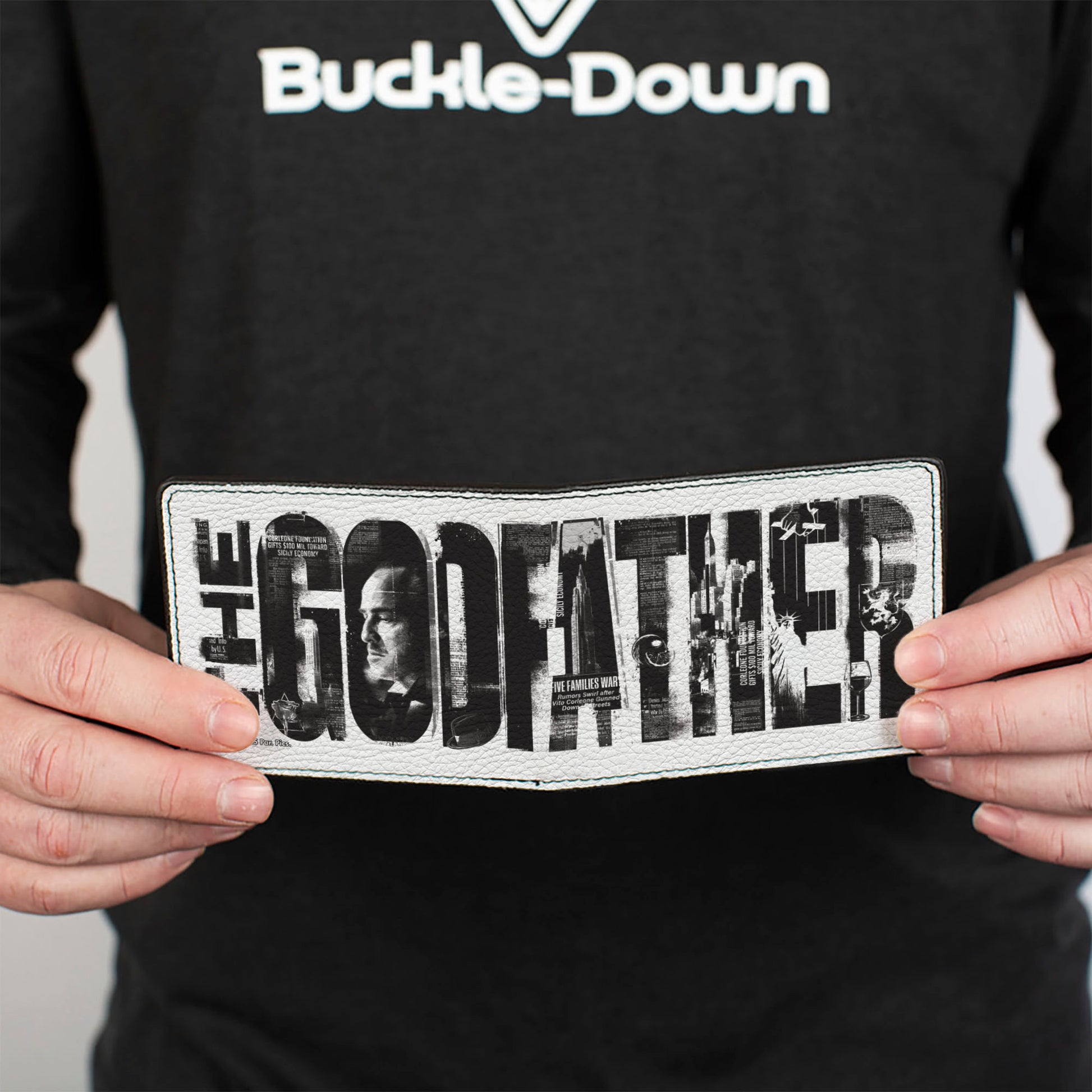 Bi-Fold Wallet - THE GODFATHER Bold Text Icons Fill White/Black Bi-Fold Wallets The Godfather