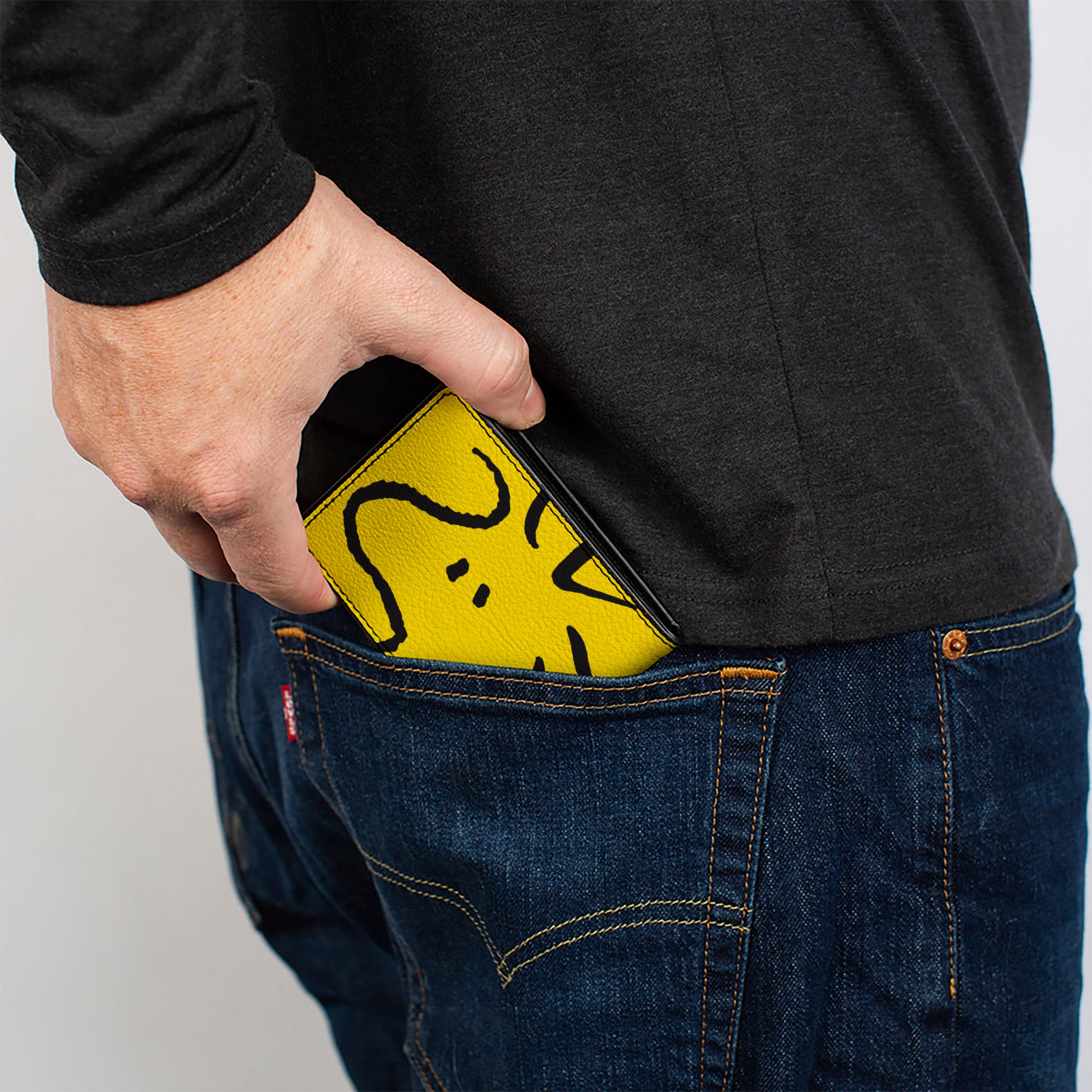 Bi-Fold Wallet - Peanuts Woodstock Face Yellow/Black Bi-Fold Wallets Peanuts