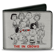 Bi-Fold Wallet - Peanuts Gang THE IN CROWD Group Pose White/Black/Red Bi-Fold Wallets Peanuts