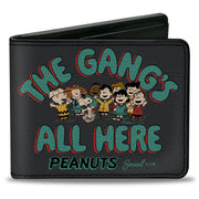 Bi-Fold Wallet - Peanuts Gang THE GANG'S ALL HERE Group Pose Black/Blue Bi-Fold Wallets Peanuts