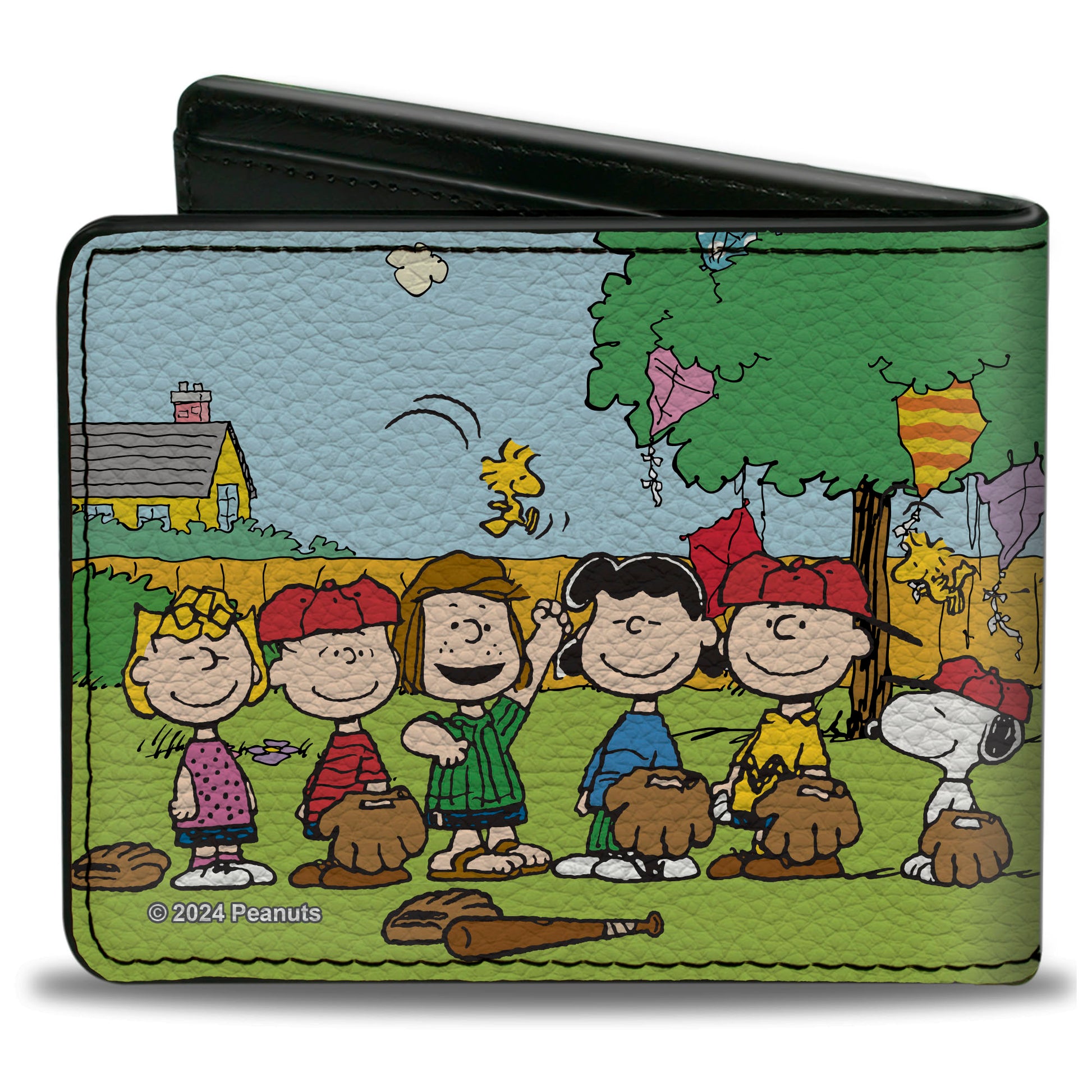 Bi-Fold Wallet - Peanuts Gang Backyard Baseball Group Pose Bi-Fold Wallets Peanuts