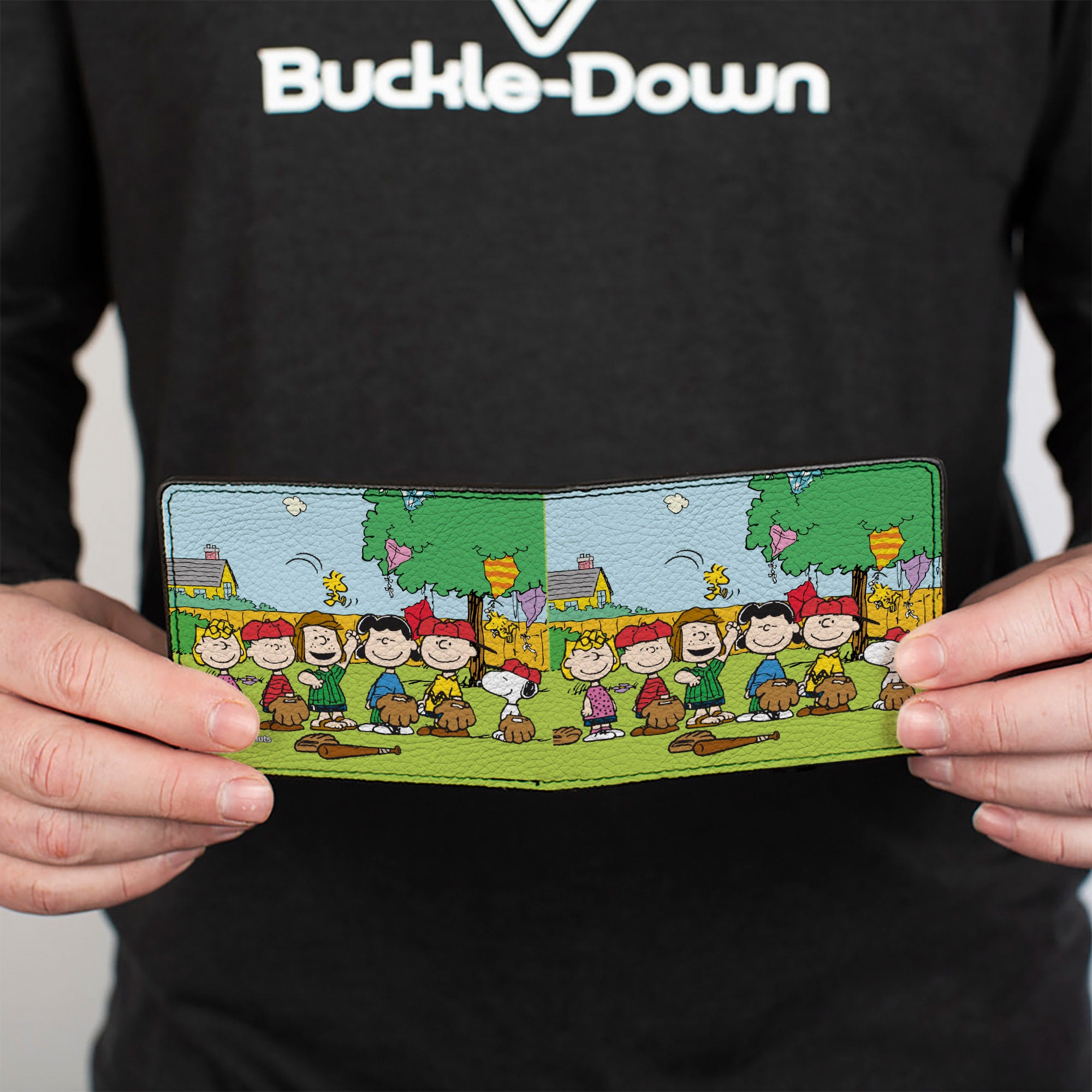 Bi-Fold Wallet - Peanuts Gang Backyard Baseball Group Pose Bi-Fold Wallets Peanuts