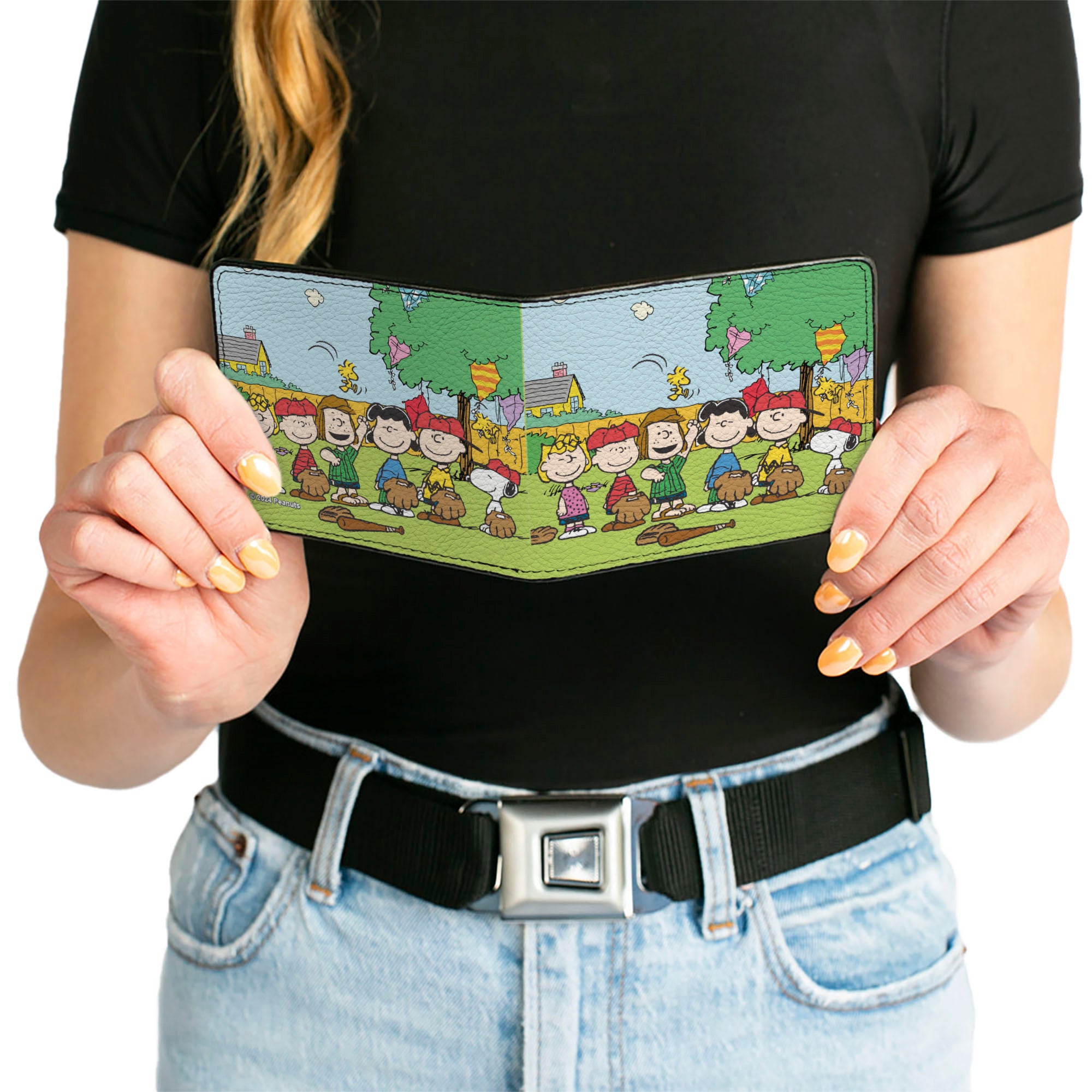Bi-Fold Wallet - Peanuts Gang Backyard Baseball Group Pose Bi-Fold Wallets Peanuts