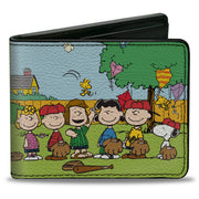 Bi-Fold Wallet - Peanuts Gang Backyard Baseball Group Pose Bi-Fold Wallets Peanuts