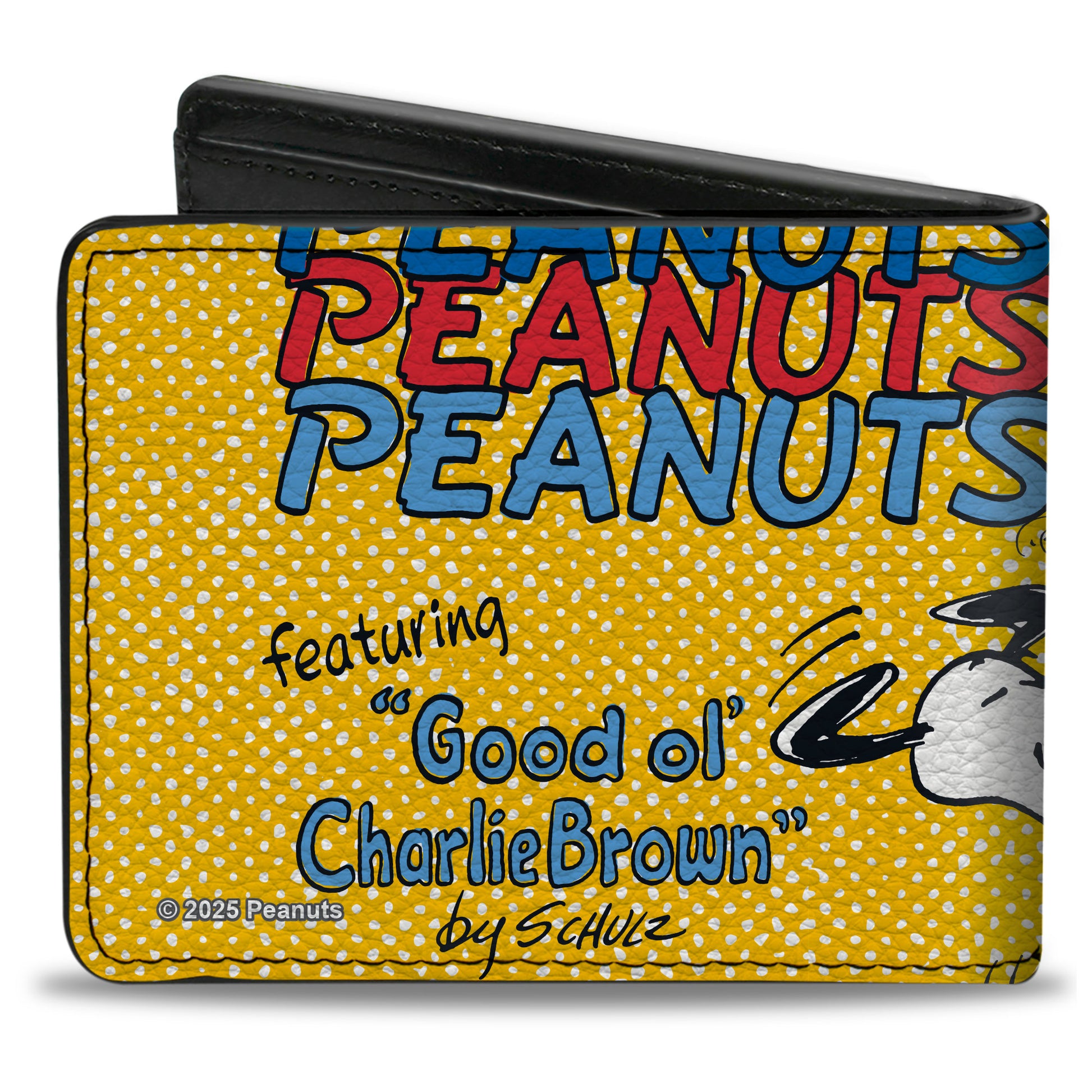 Bi-Fold Wallet - PEANUTS Gang FEATURING GOOD OL CHARLIE BROWN Character Poses Yellow/Multi Color Bi-Fold Wallets Peanuts