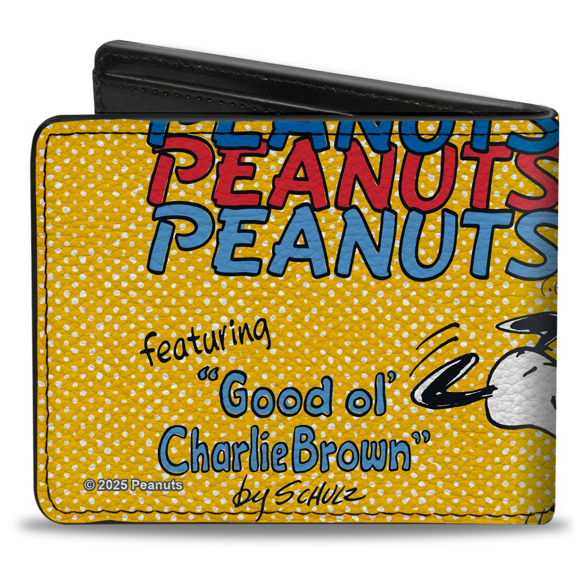 Bi-Fold Wallet - PEANUTS Gang FEATURING GOOD OL CHARLIE BROWN Character Poses Yellow/Multi Color Bi-Fold Wallets Peanuts