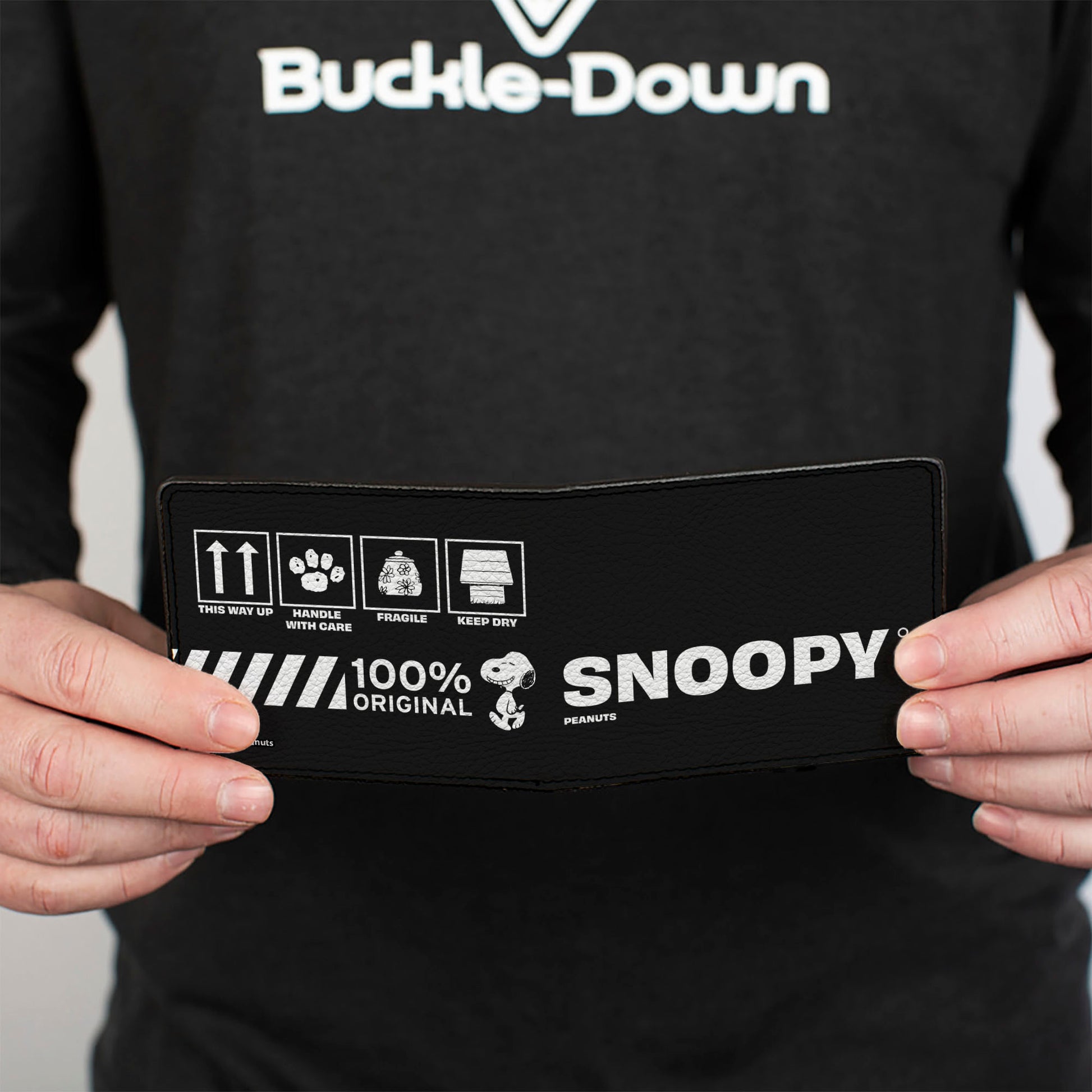 Bi-Fold Wallet - Peanuts SNOOPY Care Symbols 100% ORIGINAL Black/White Bi-Fold Wallets Peanuts