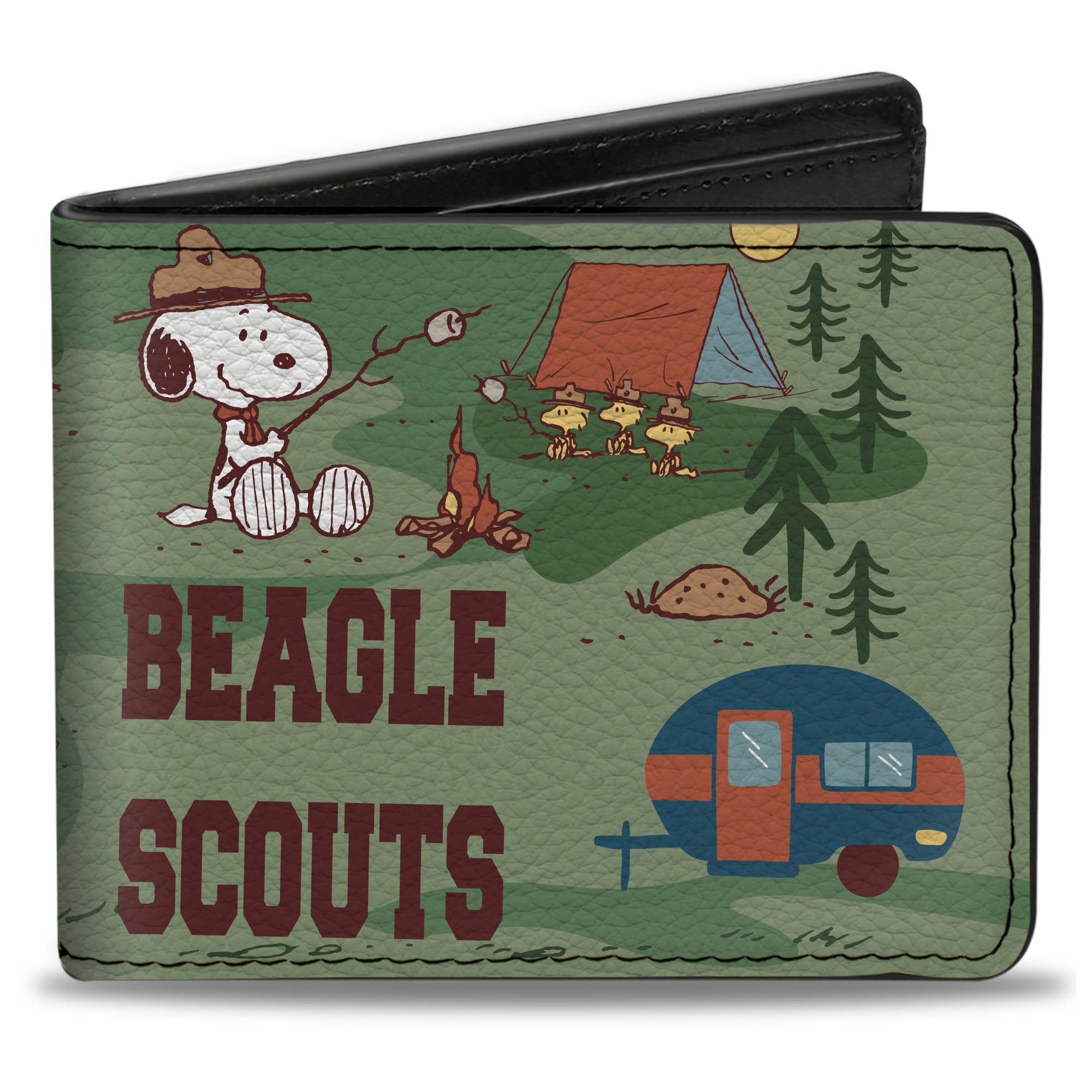Happy Camper Beagle Scouts Bi-Fold Wallet – Peanuts Fan Gear – Buckle-Down