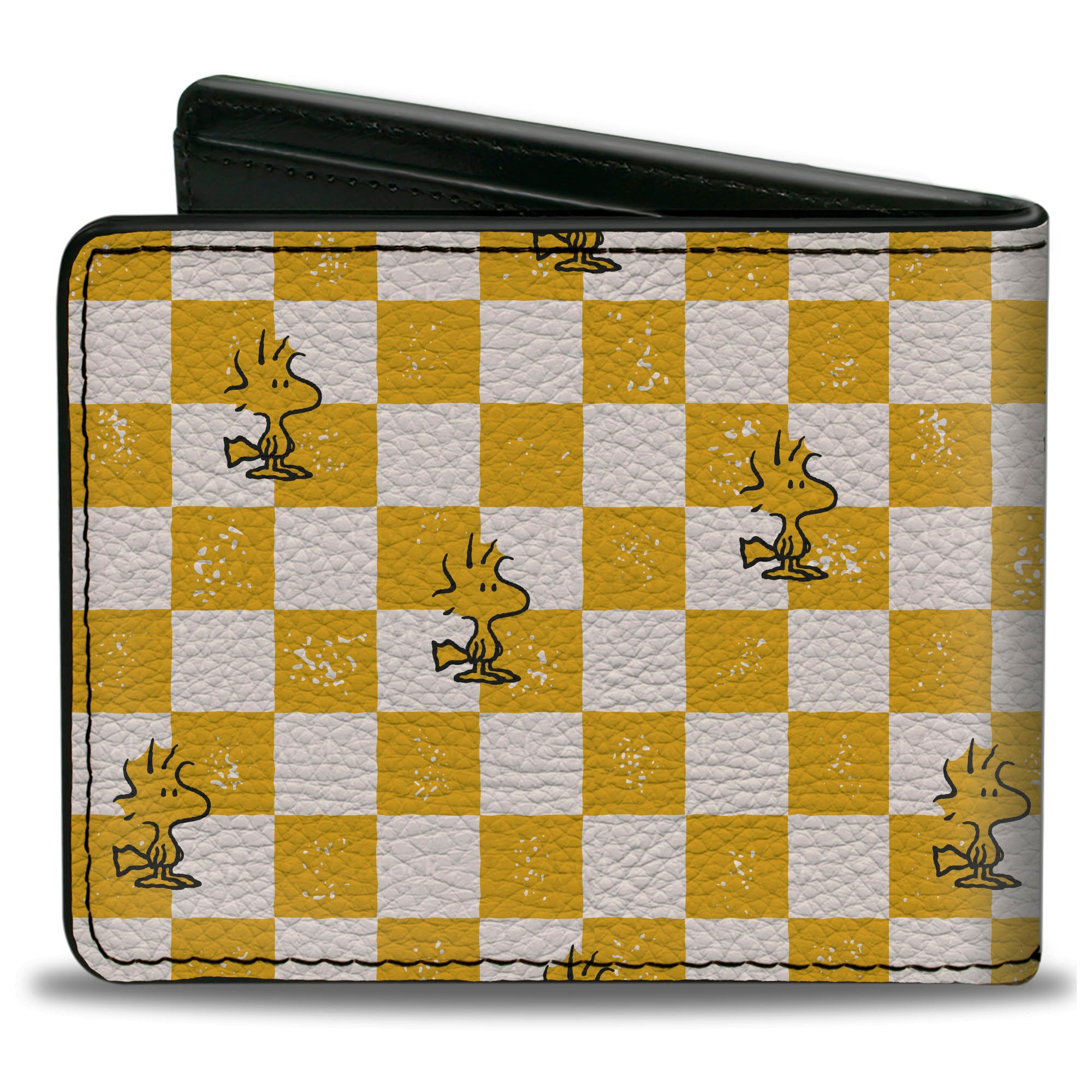 Bi-Fold Wallet - Peanuts Woodstock Pose Checker Yellow/White Bi-Fold Wallets Peanuts