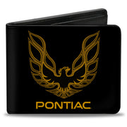 Bi-Fold Wallet - Firebird PONTIAC Logo Black Golds Bi-Fold Wallets GM General Motors