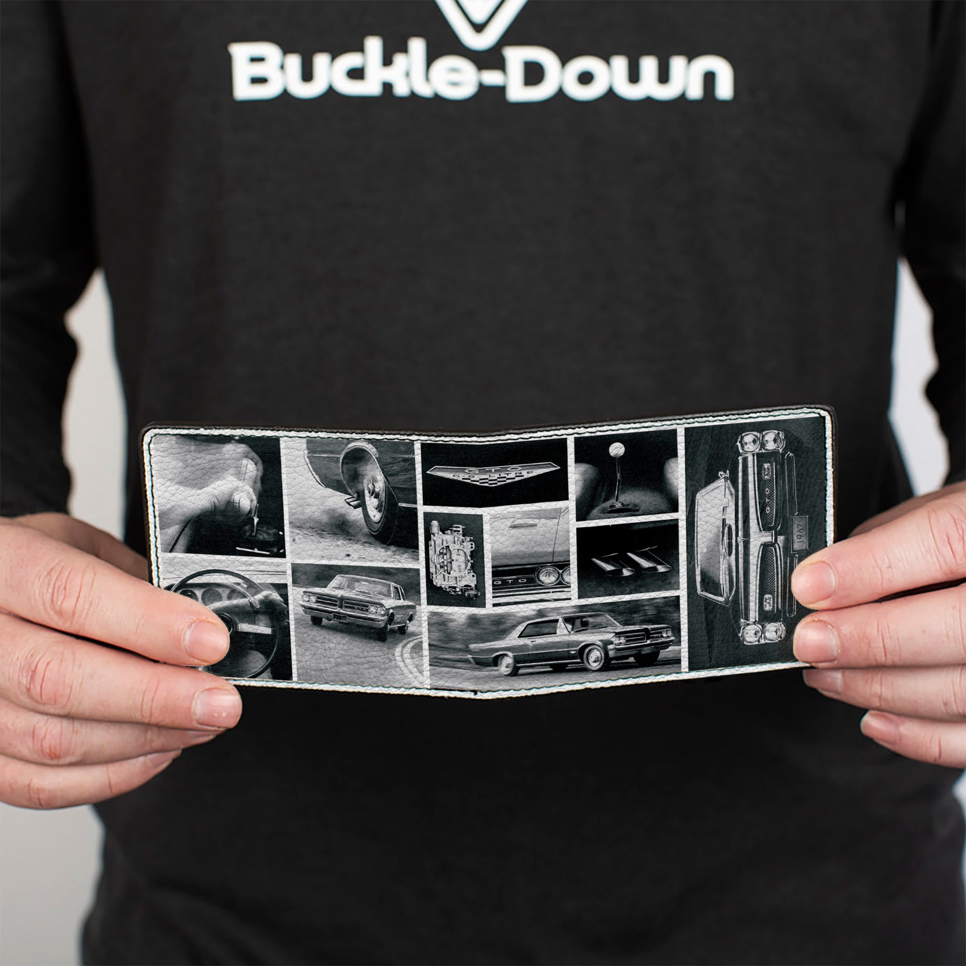 Bi-Fold Wallet - 1967 Pontiac GTO Snapshots White Grays Bi-Fold Wallets GM General Motors