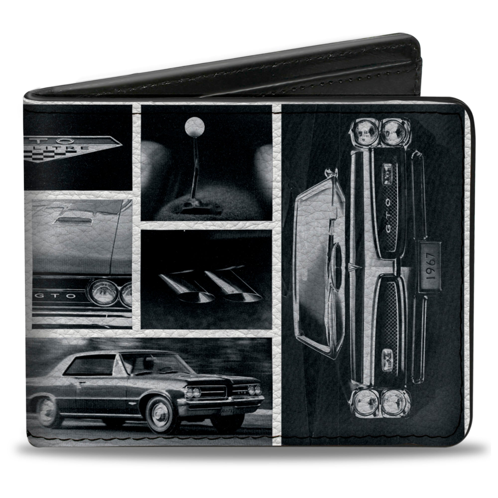 Bi-Fold Wallet - 1967 Pontiac GTO Snapshots White Grays Bi-Fold Wallets GM General Motors