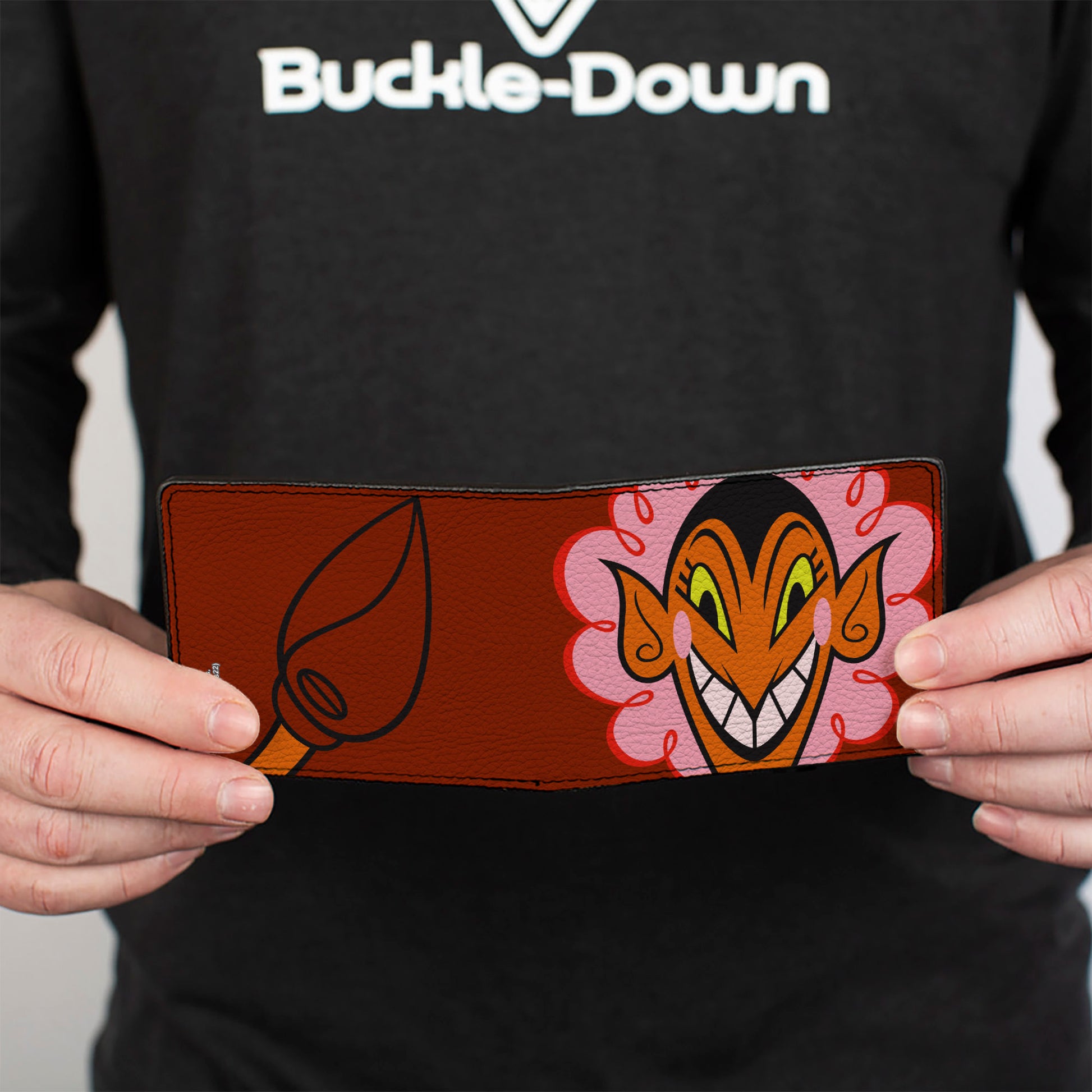 Bi-Fold Wallet - The Powerpuff Girls HIM Face Close-Up Red Bi-Fold Wallets Powerpuff Girls