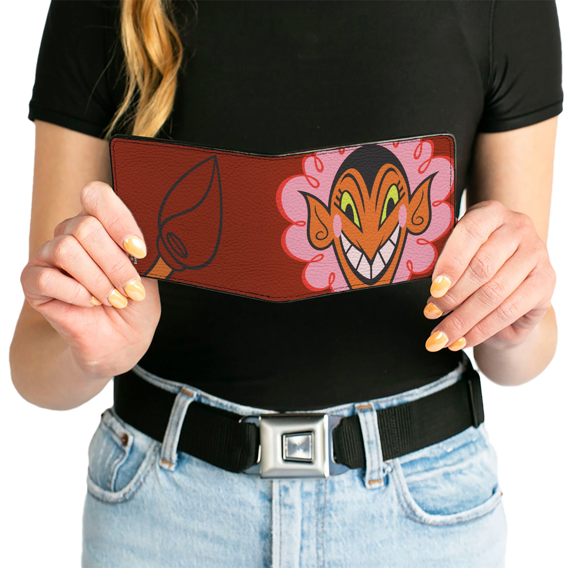 Bi-Fold Wallet - The Powerpuff Girls HIM Face Close-Up Red Bi-Fold Wallets Powerpuff Girls