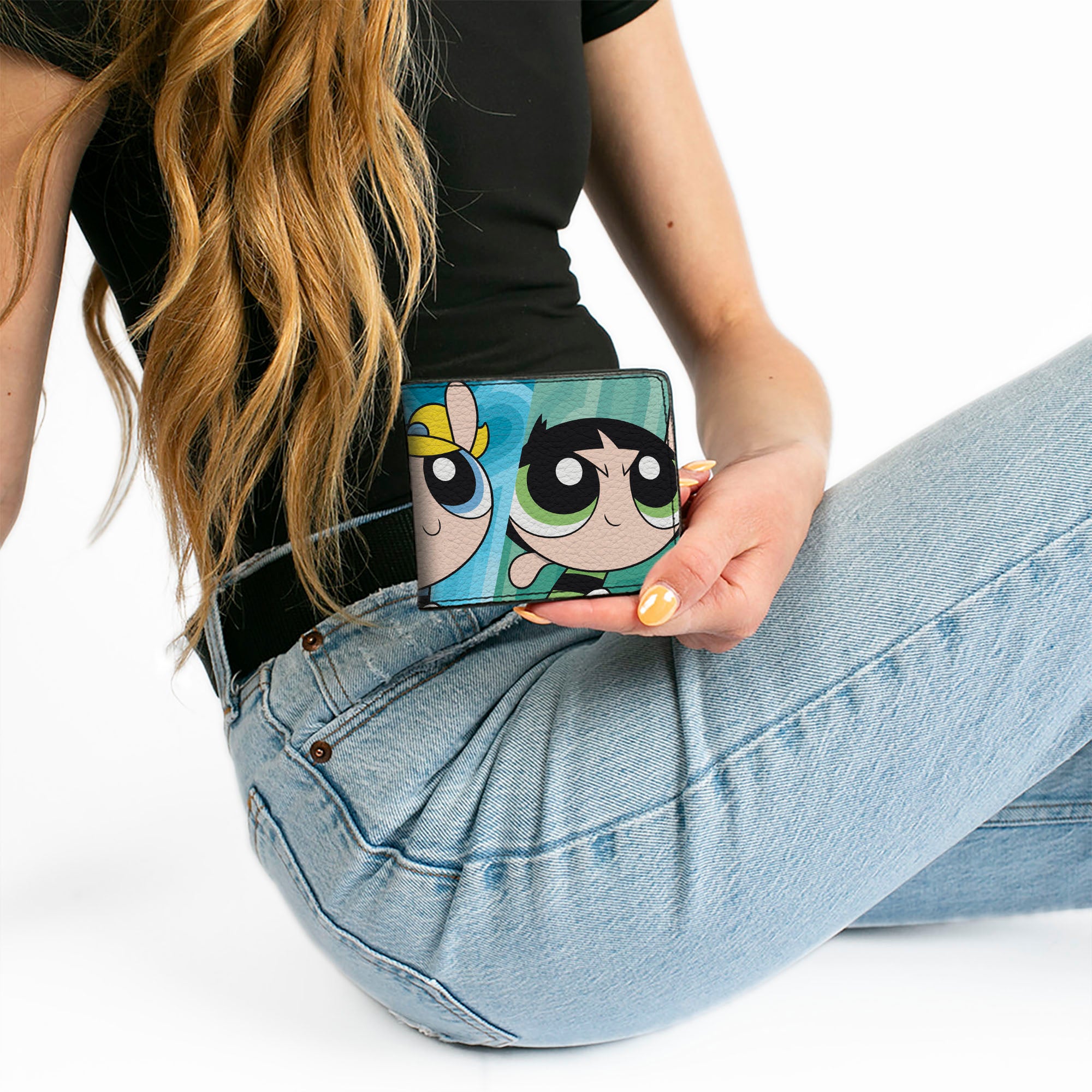 Bi-Fold Wallet - The Powerpuff Girls Character Close-Up Blocks Bi-Fold Wallets Powerpuff Girls