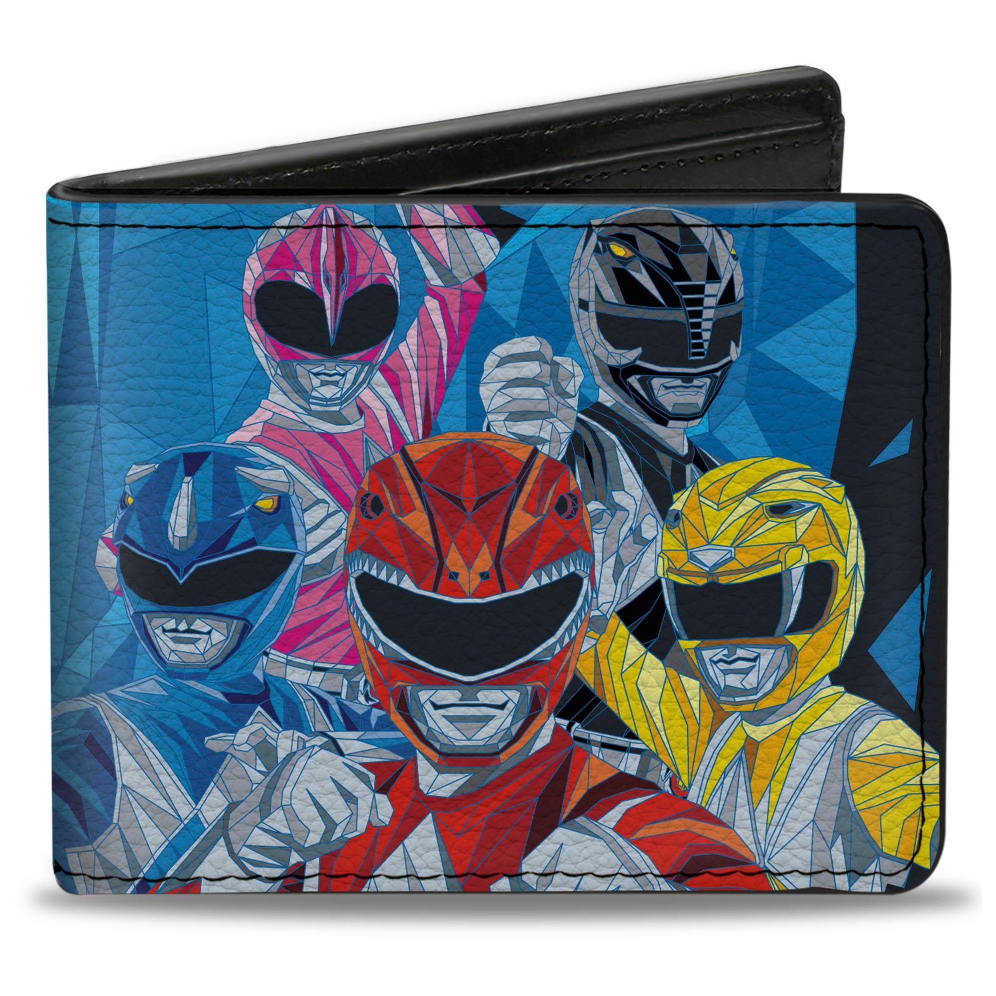 Bi-Fold Wallet - Power Rangers ALL SYSTEMS GO Group Pose Blues/Black Bi-Fold Wallets Power Rangers