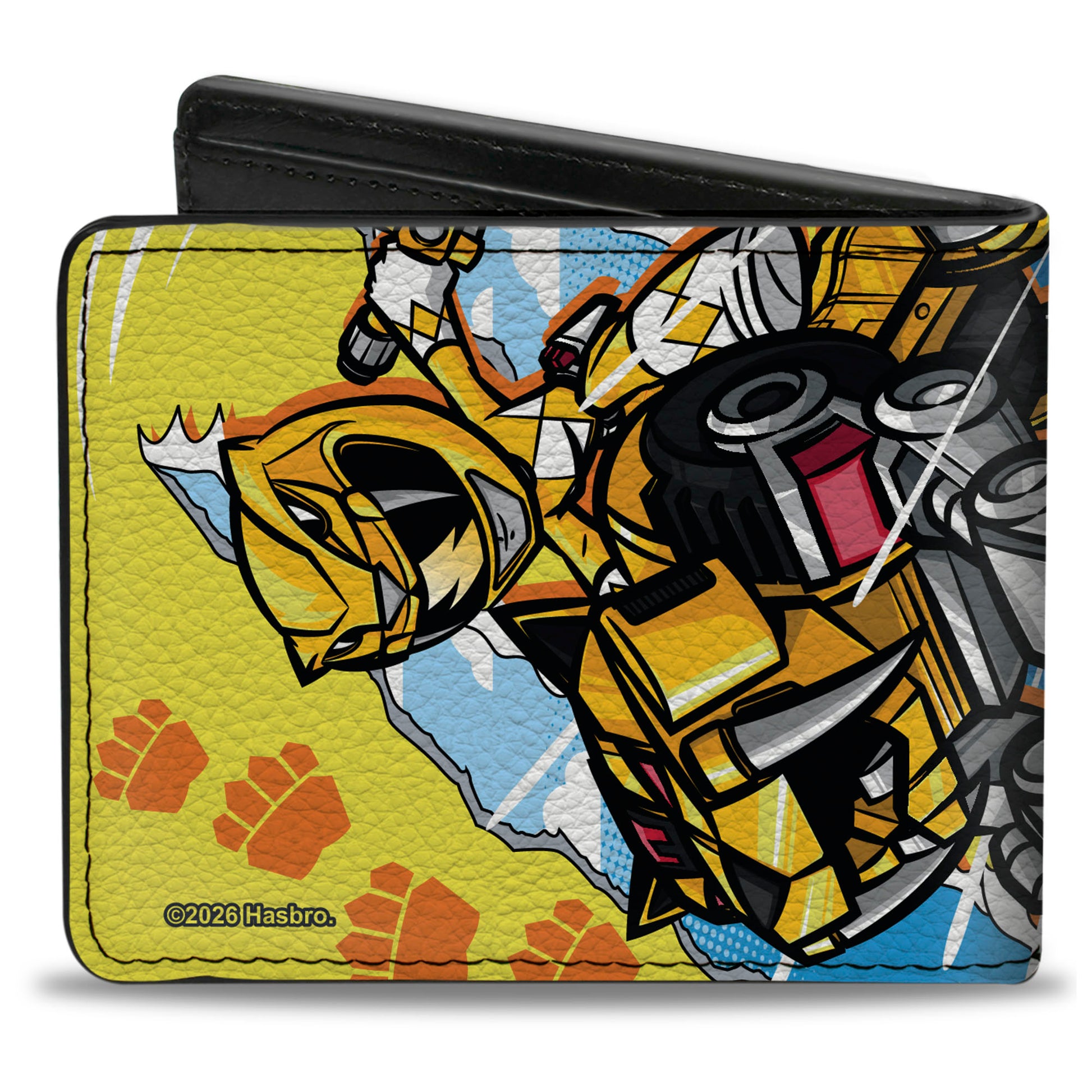 Bi-Fold Wallet - Power Rangers Yellow Ranger SABERTOOTH TIGER ZORD Pose Bi-Fold Wallets Power Rangers