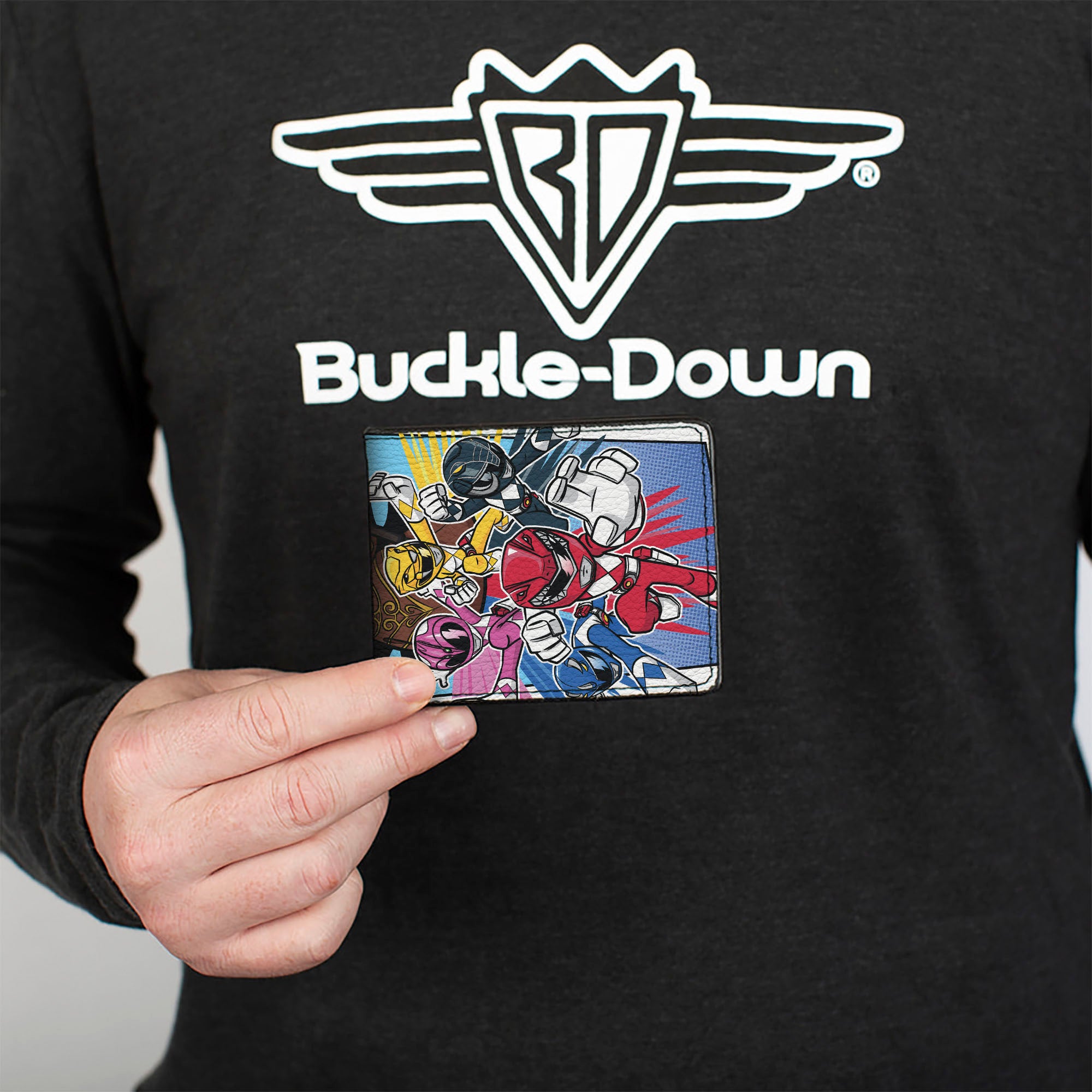 Bi-Fold Wallet - POWER RANGERS and Rita Repulsa Group Pose Blue Bi-Fold Wallets Power Rangers