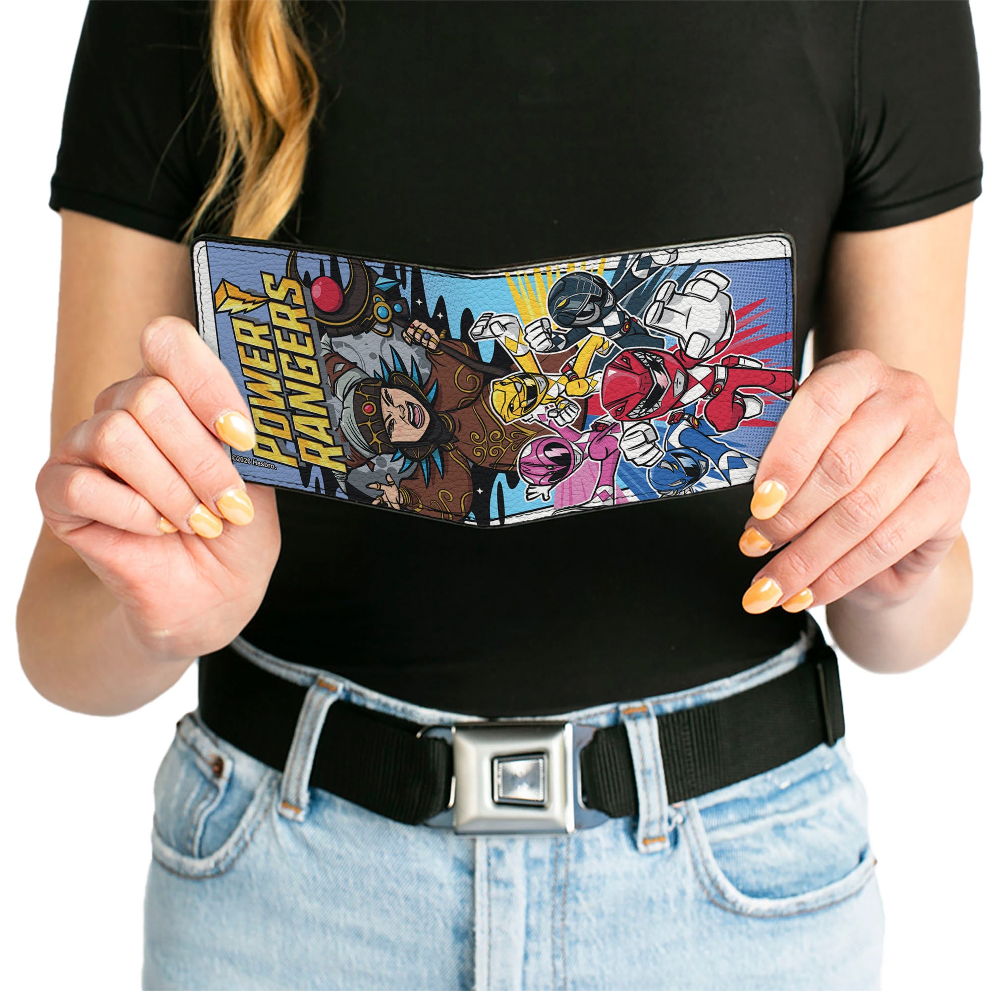 Bi-Fold Wallet - POWER RANGERS and Rita Repulsa Group Pose Blue Bi-Fold Wallets Power Rangers
