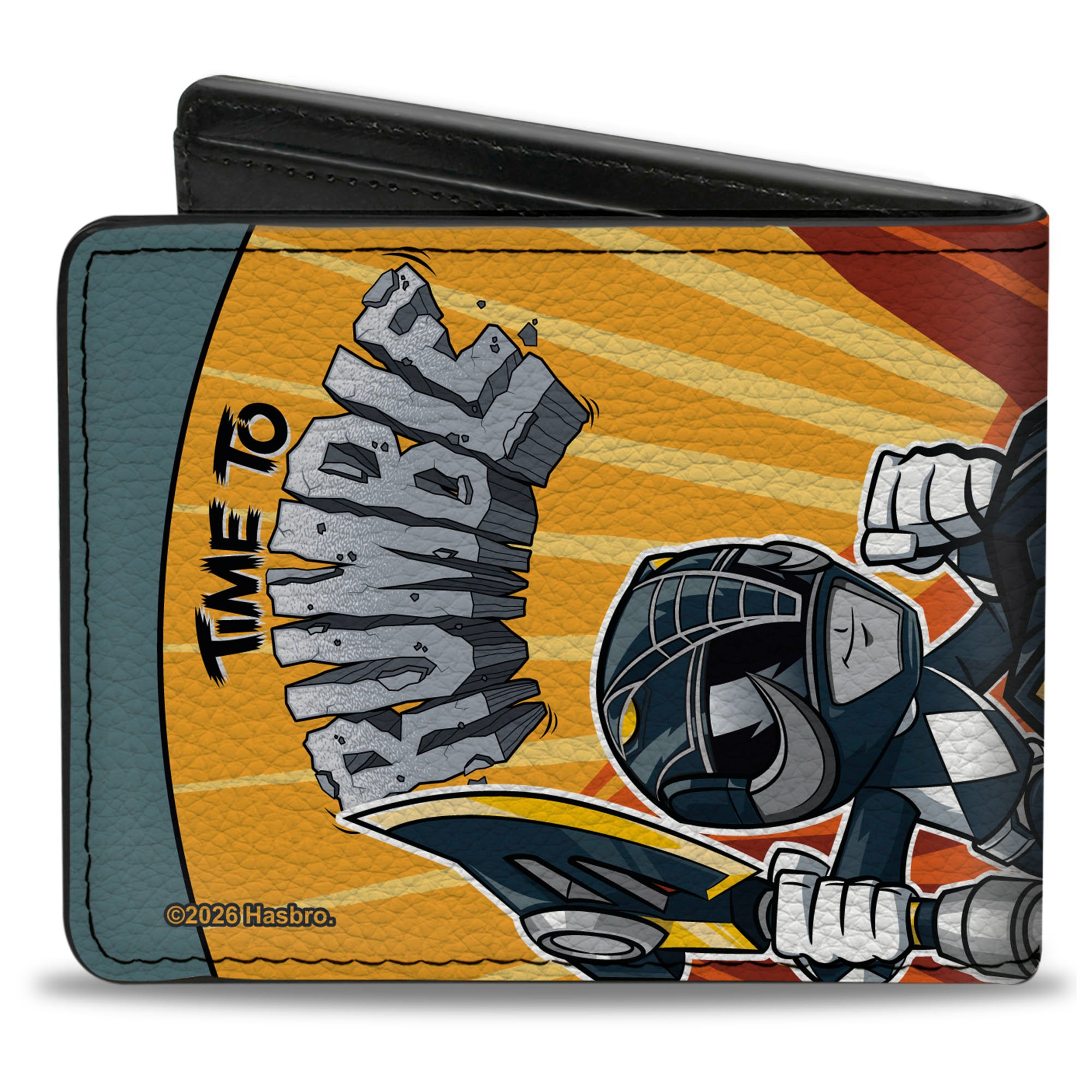 Bi-Fold Wallet - Power Rangers Black Ranger Mastadon Zord TIME TO RUMBLE Pose Bi-Fold Wallets Power Rangers