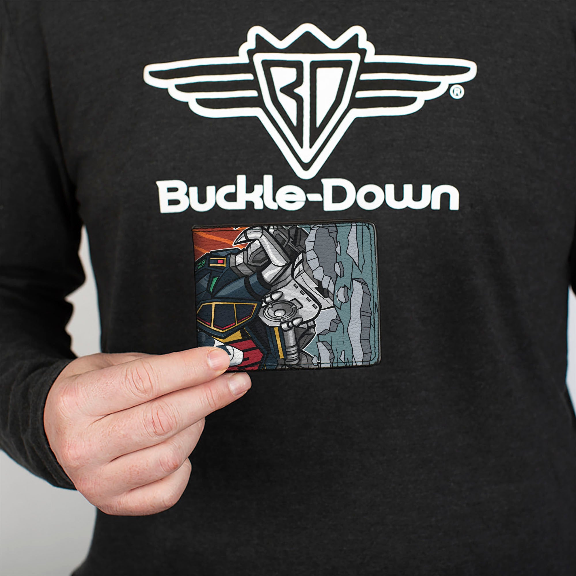 Bi-Fold Wallet - Power Rangers Black Ranger Mastadon Zord TIME TO RUMBLE Pose Bi-Fold Wallets Power Rangers