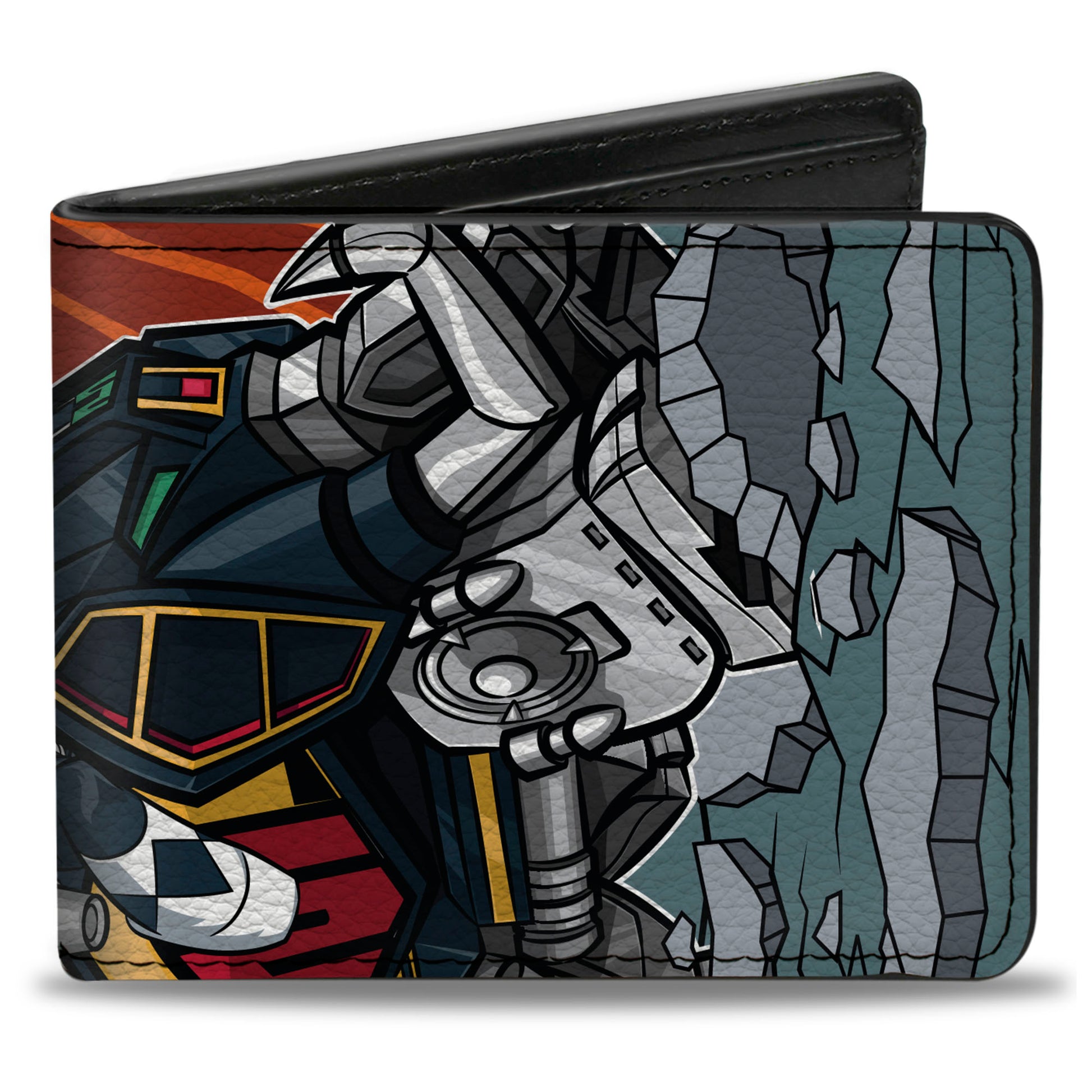 Bi-Fold Wallet - Power Rangers Black Ranger Mastadon Zord TIME TO RUMBLE Pose Bi-Fold Wallets Power Rangers