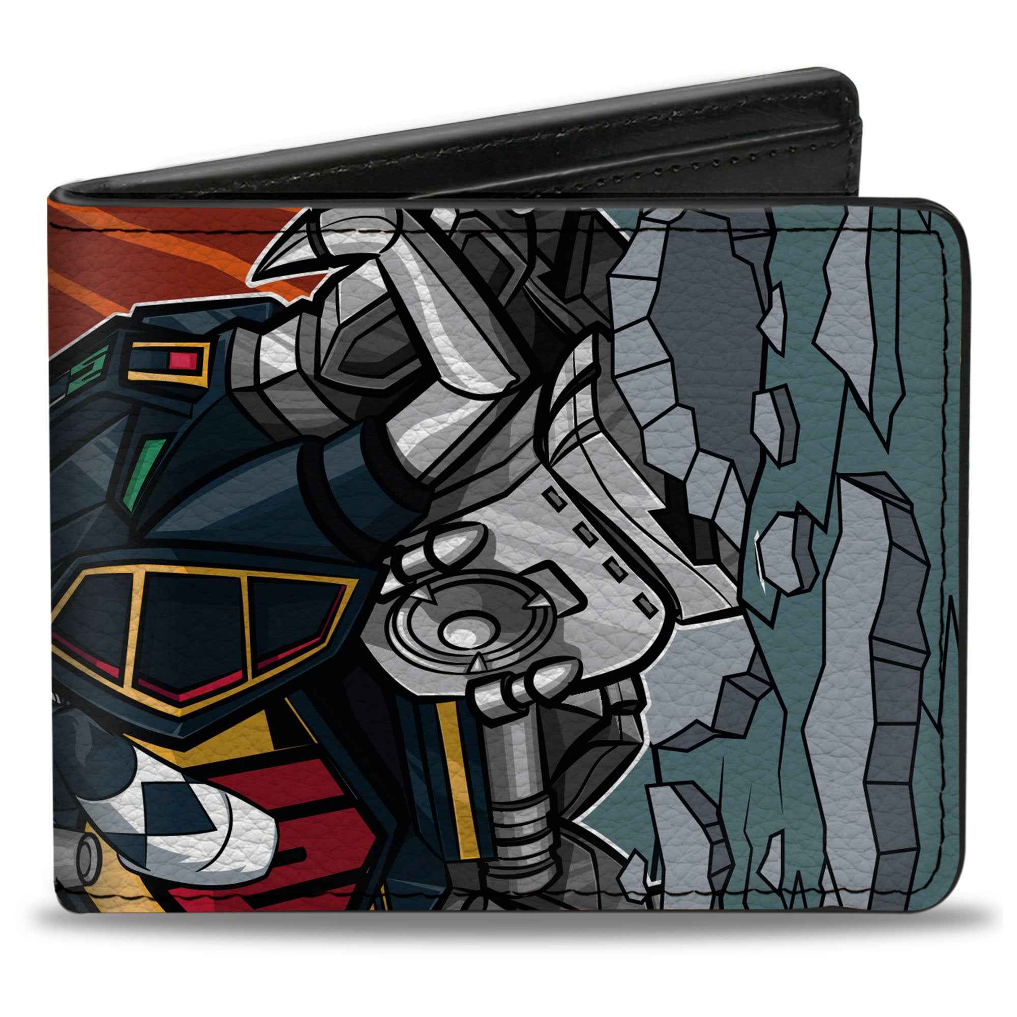Bi-Fold Wallet - Power Rangers Black Ranger Mastadon Zord TIME TO RUMBLE Pose Bi-Fold Wallets Power Rangers