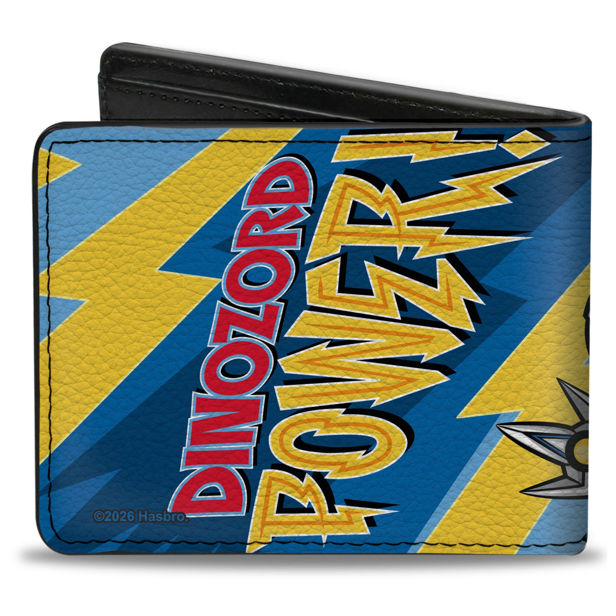 Bi-Fold Wallet - Power Rangers Blue Ranger Triceratops Zord DINOZORD POWER Pose Blues/Yellows Bi-Fold Wallets Power Rangers