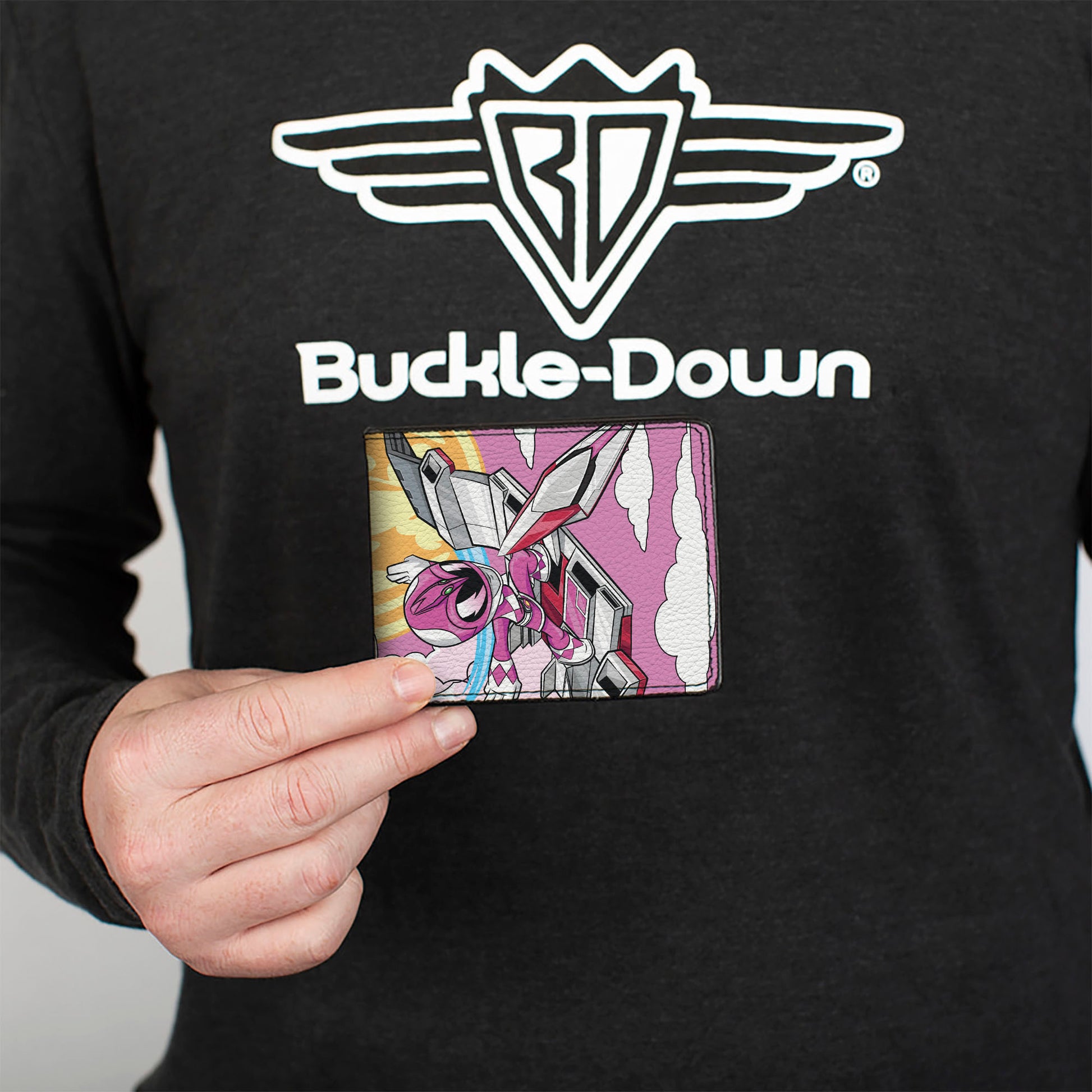 Bi-Fold Wallet - Power Rangers Pink Ranger Pterodactyl WWOOOOZ Pose Pinks Bi-Fold Wallets Power Rangers
