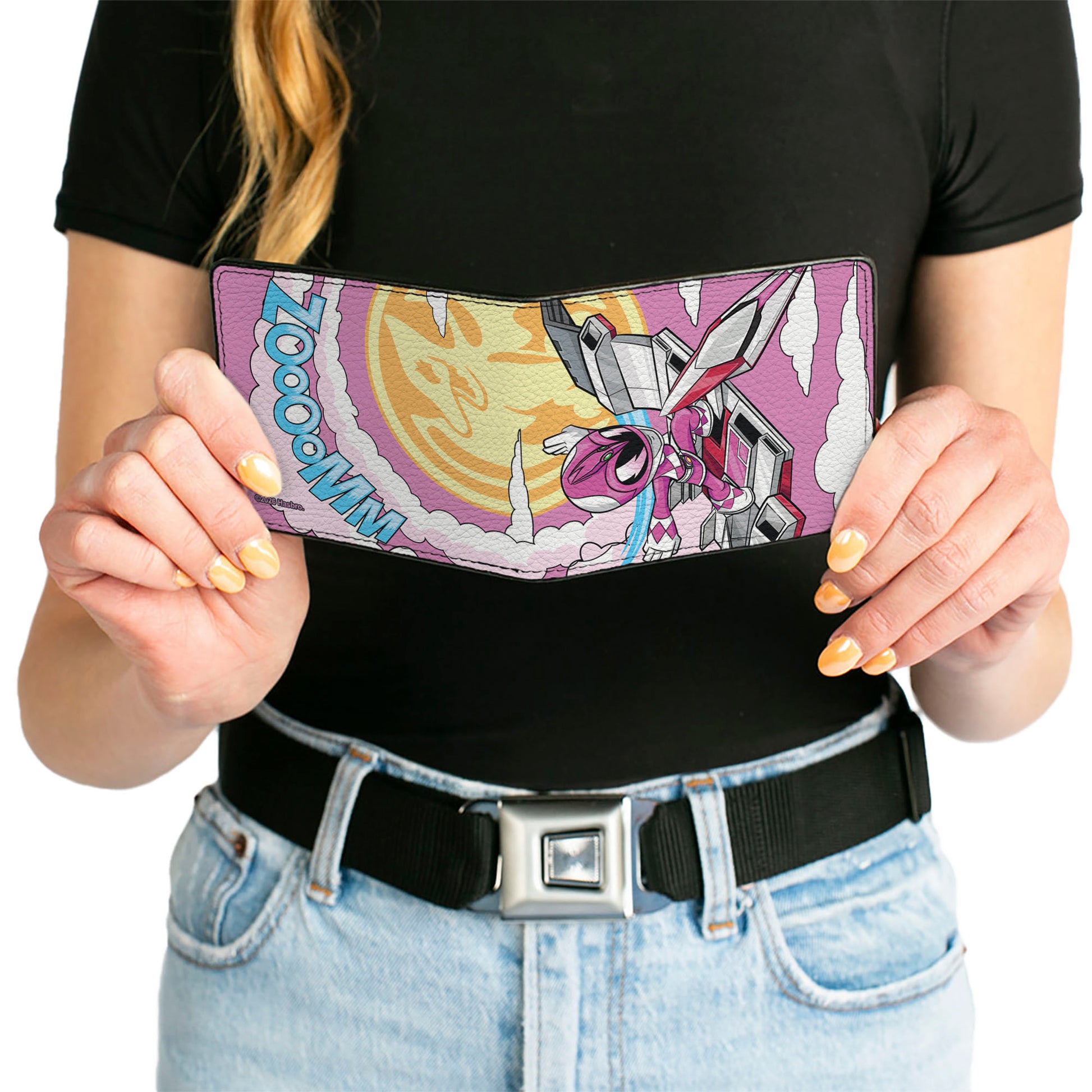 Bi-Fold Wallet - Power Rangers Pink Ranger Pterodactyl WWOOOOZ Pose Pinks Bi-Fold Wallets Power Rangers