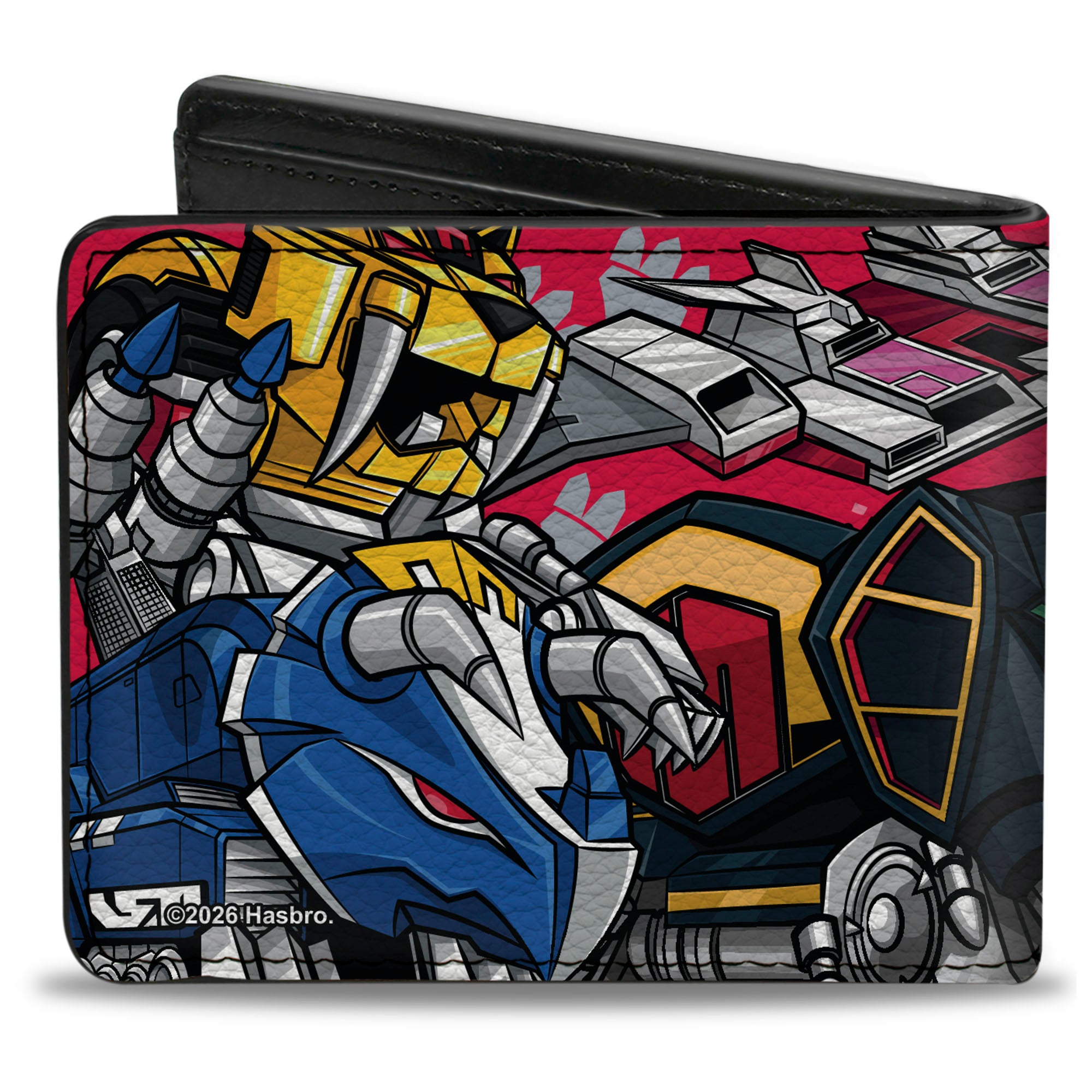 Bi-Fold Wallet - POWER RANGERS Zord Group Action Pose Red Bi-Fold Wallets Power Rangers