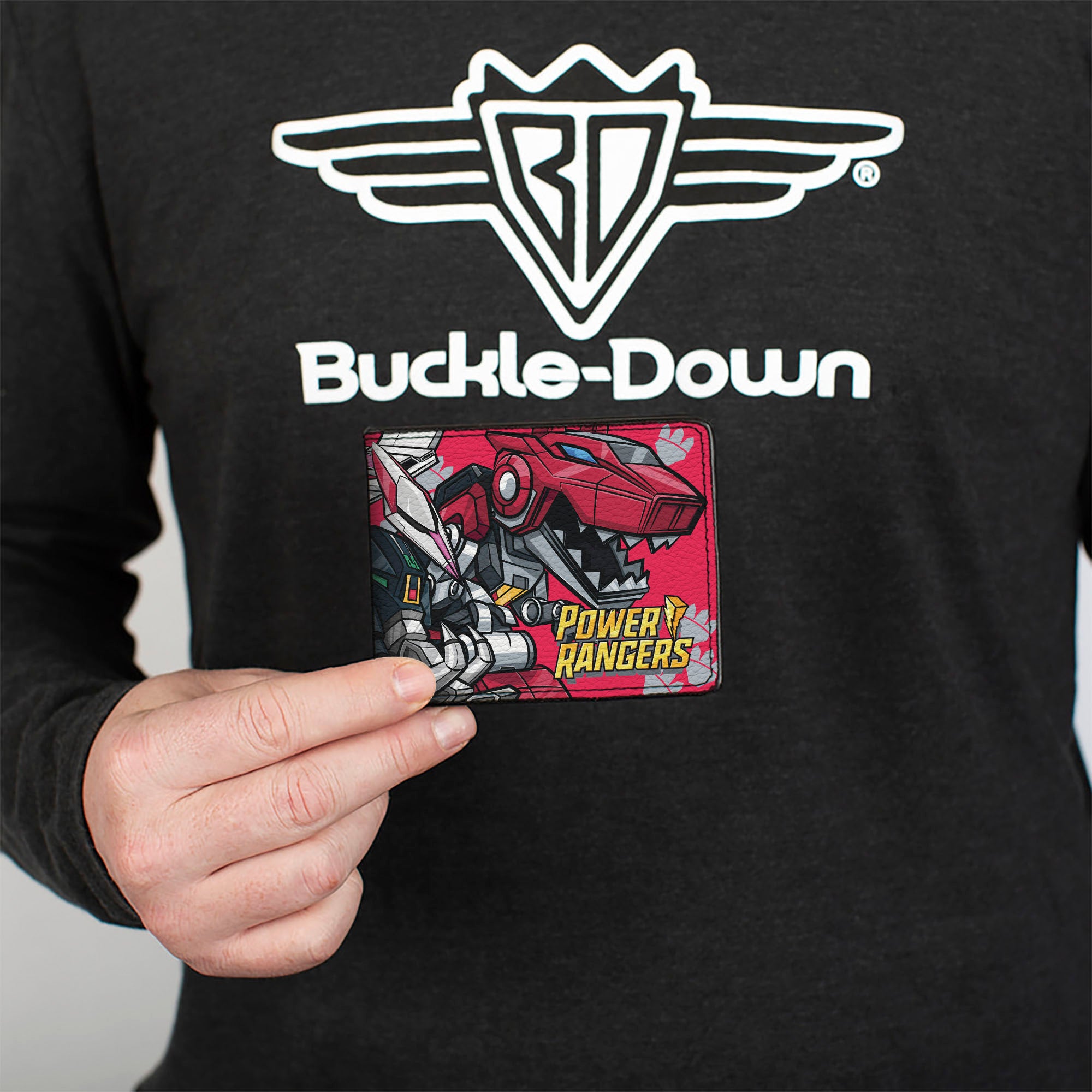 Bi-Fold Wallet - POWER RANGERS Zord Group Action Pose Red Bi-Fold Wallets Power Rangers