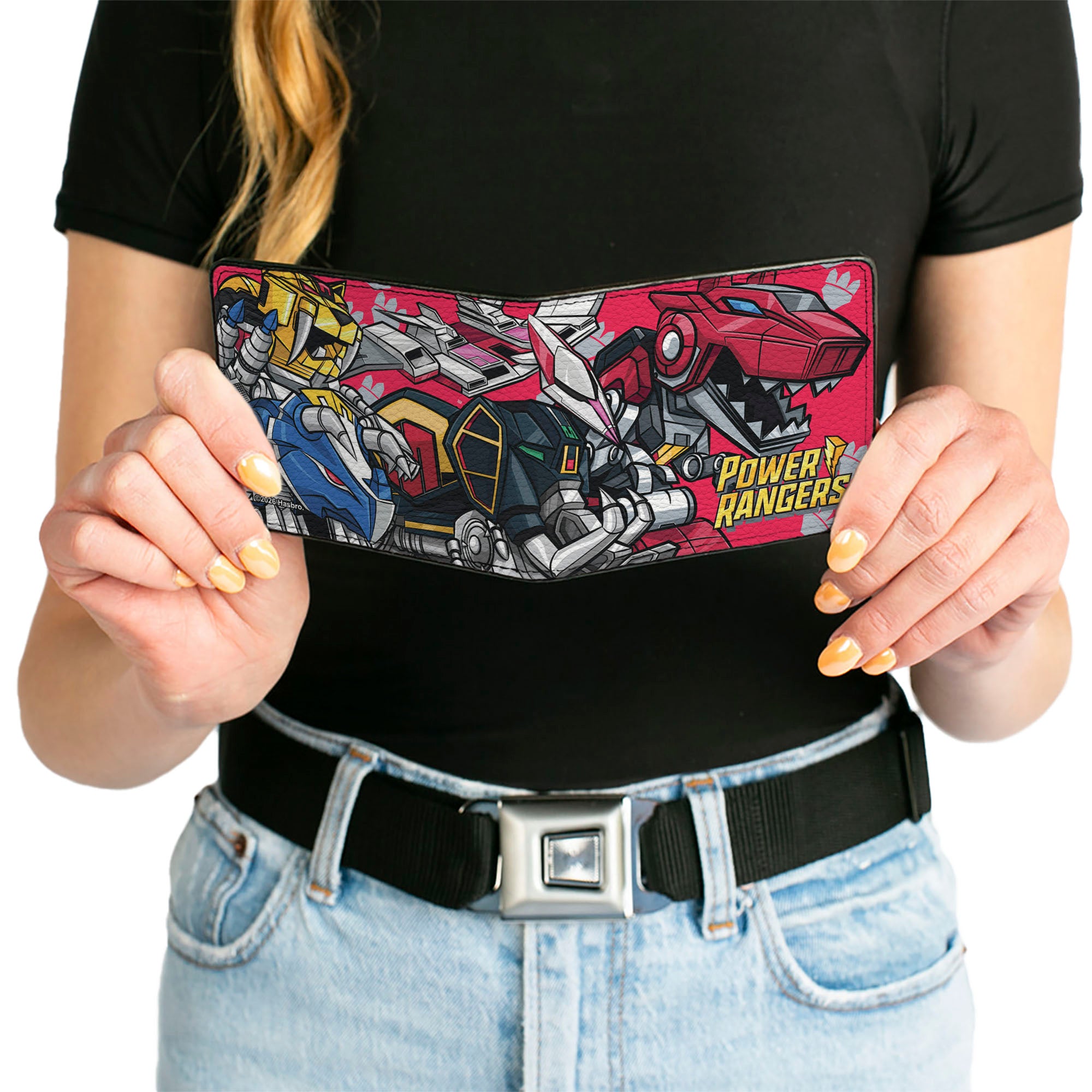 Bi-Fold Wallet - POWER RANGERS Zord Group Action Pose Red Bi-Fold Wallets Power Rangers