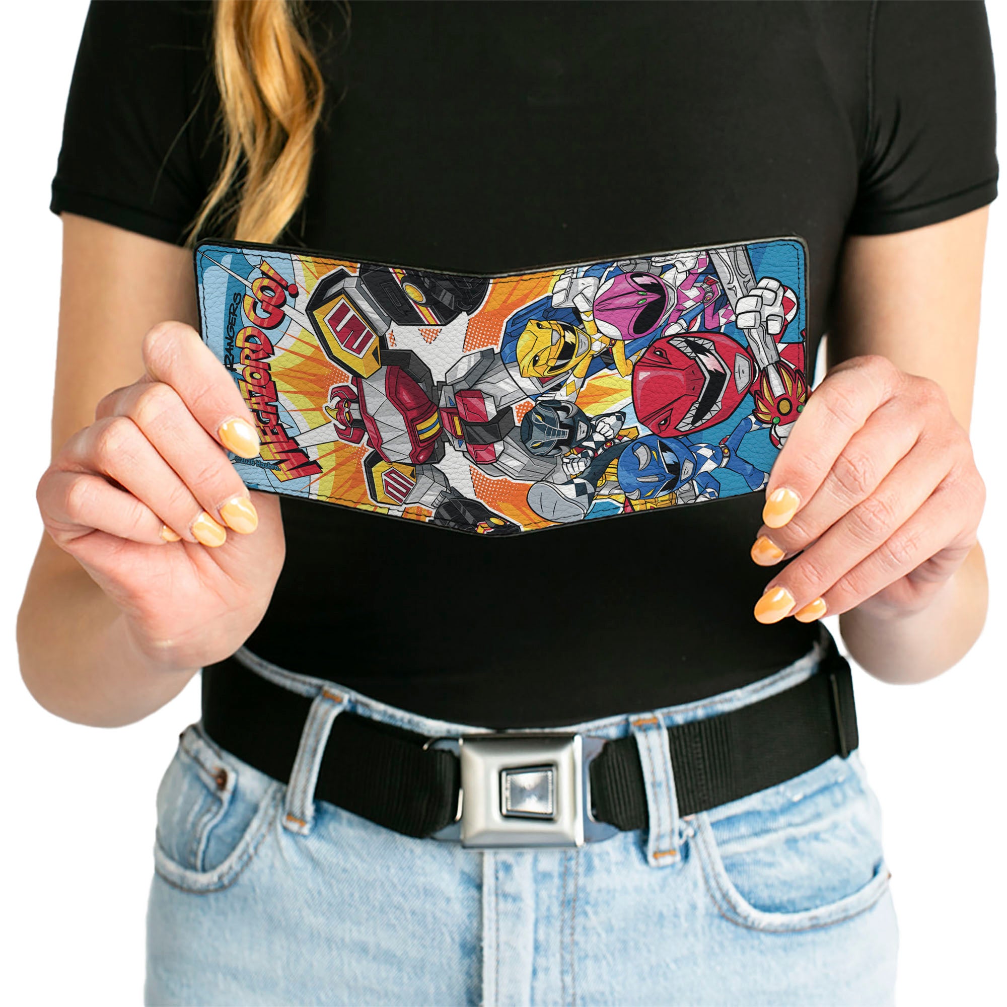 Bi-Fold Wallet - POWER RANGERS MEGAZORD GO Group Pose Multi Color Bi-Fold Wallets Power Rangers