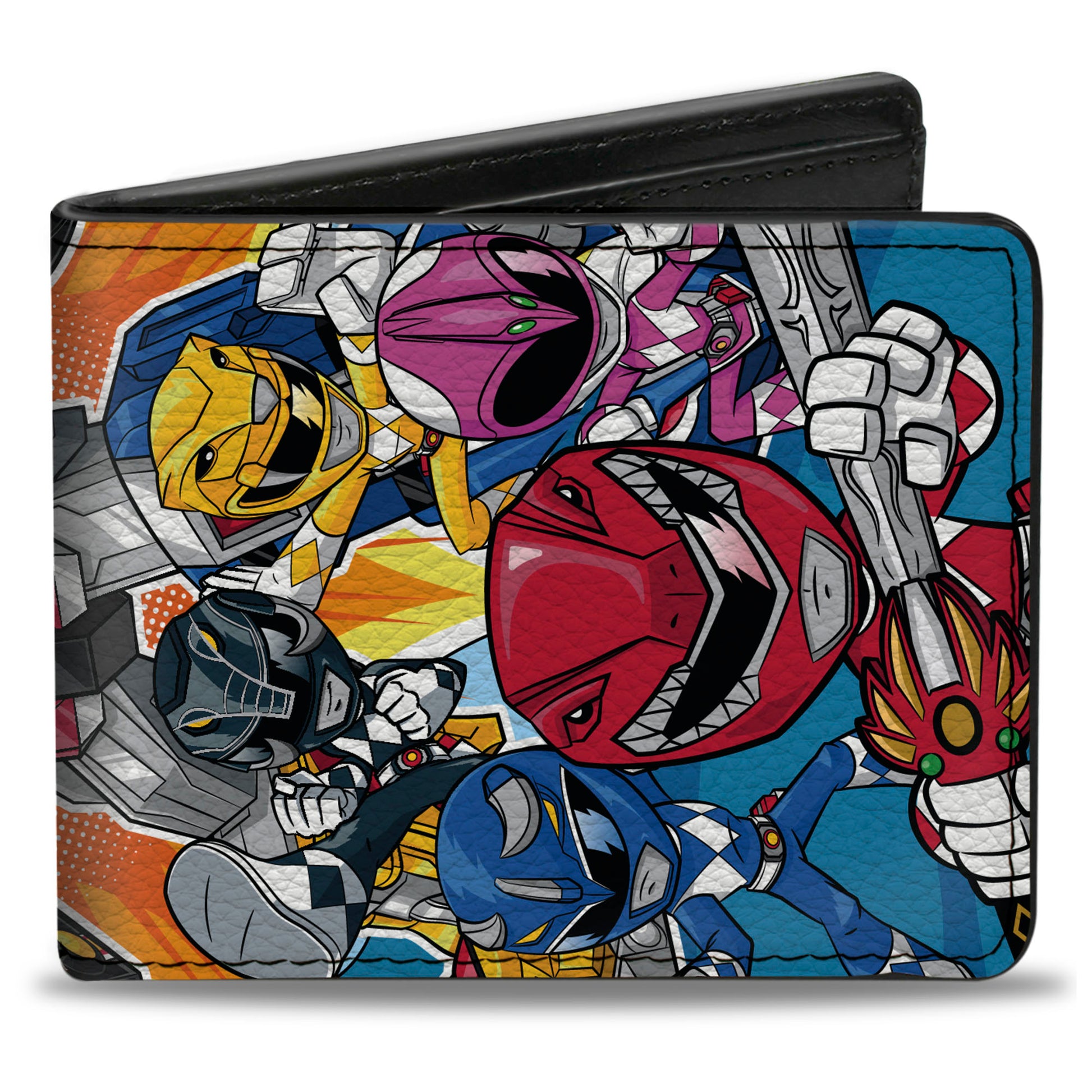 Bi-Fold Wallet - POWER RANGERS MEGAZORD GO Group Pose Multi Color Bi-Fold Wallets Power Rangers